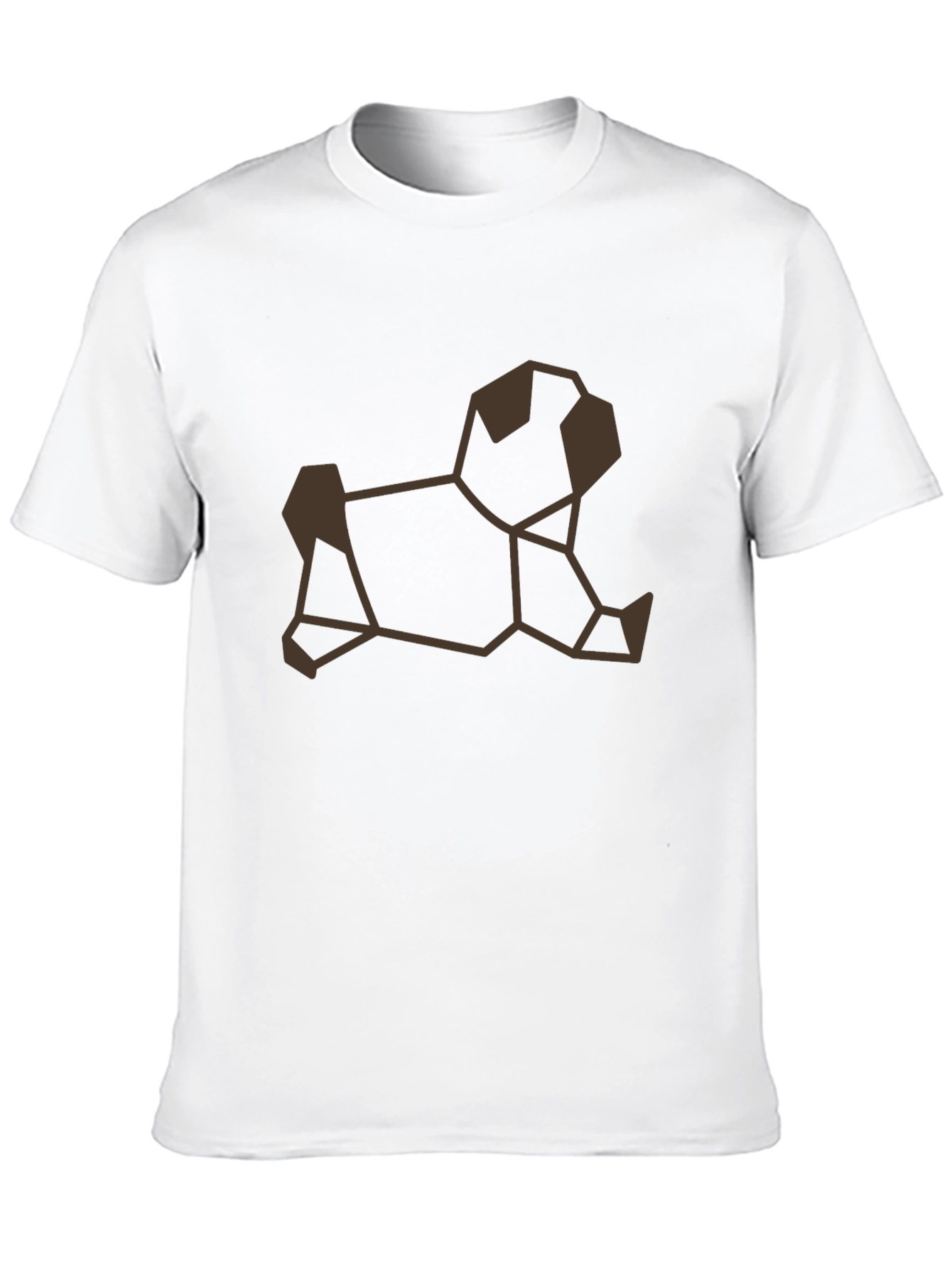 Geometric Pug Graphic Tee - Modern Dog Lover Style