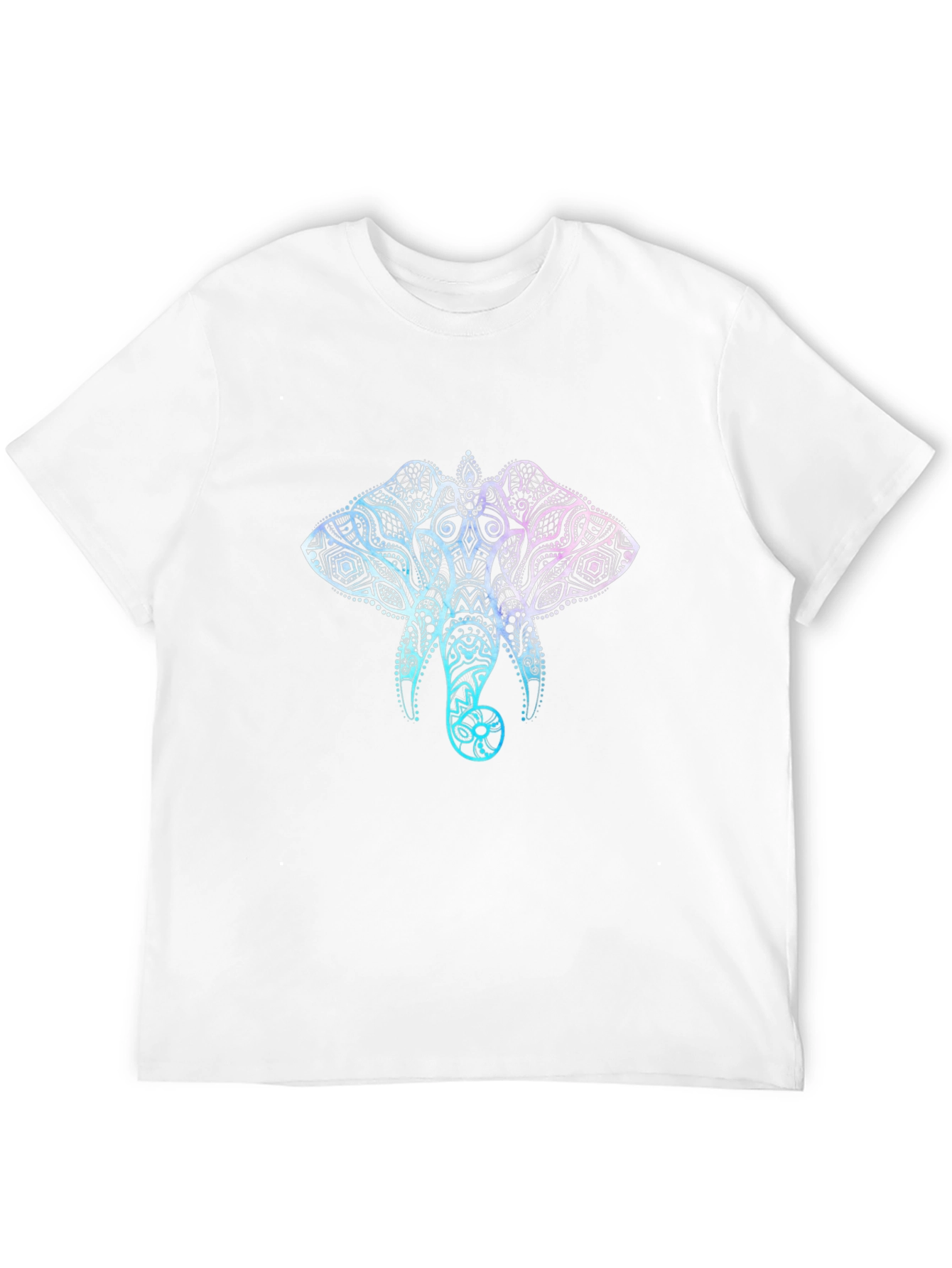 Elephant Mandala Graphic T-Shirt - Stylish Mens Black Tee