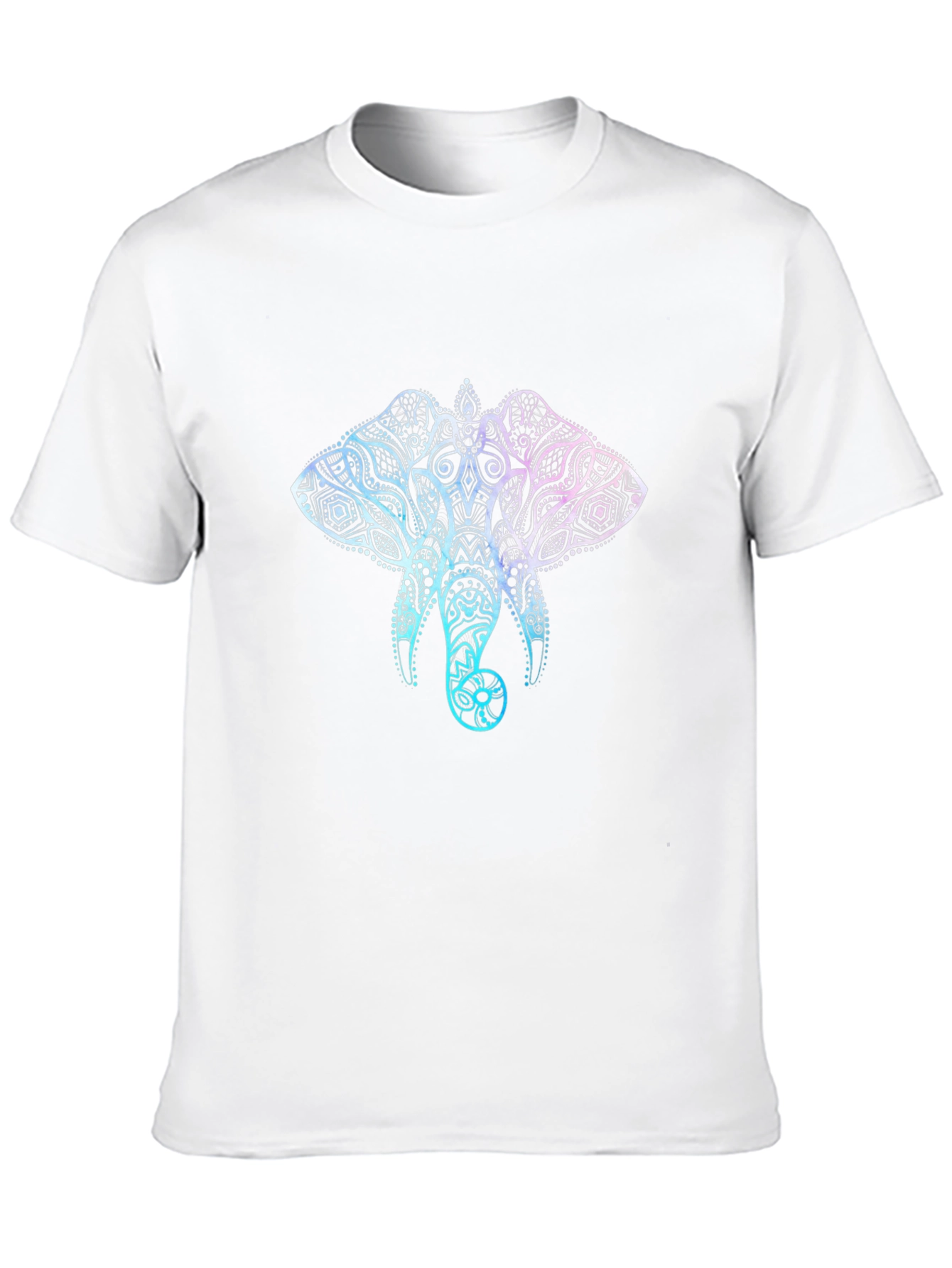 Elephant Mandala Graphic T-Shirt - Stylish Mens Black Tee