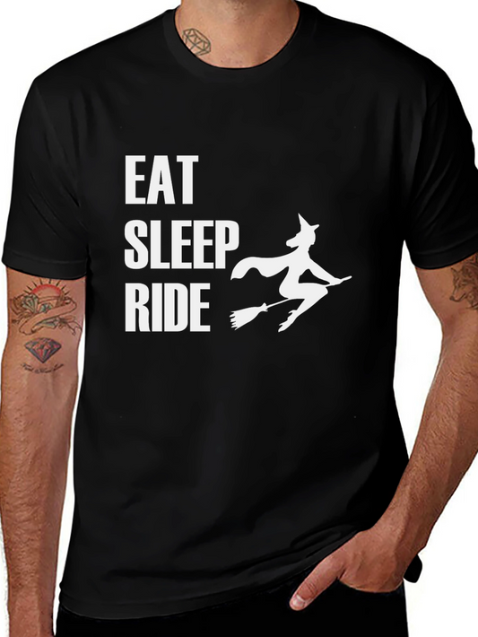 Eat Sleep Ride Witch Graphic Tee