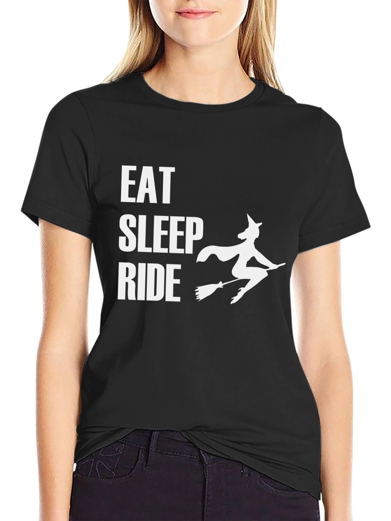 Eat Sleep Ride Witch Graphic Tee