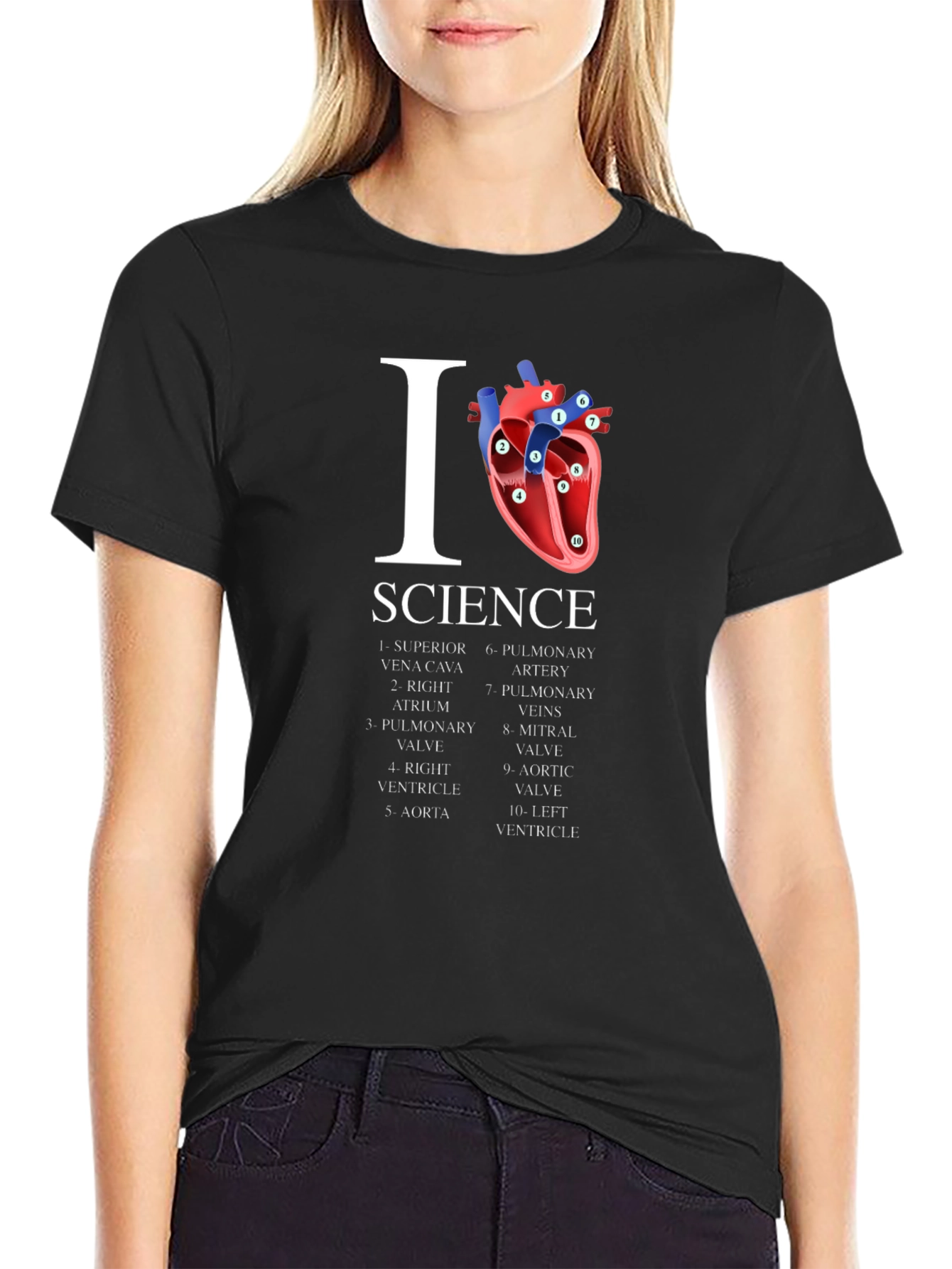 I Heart Science Anatomy T-Shirt - Unique Graphic Tee