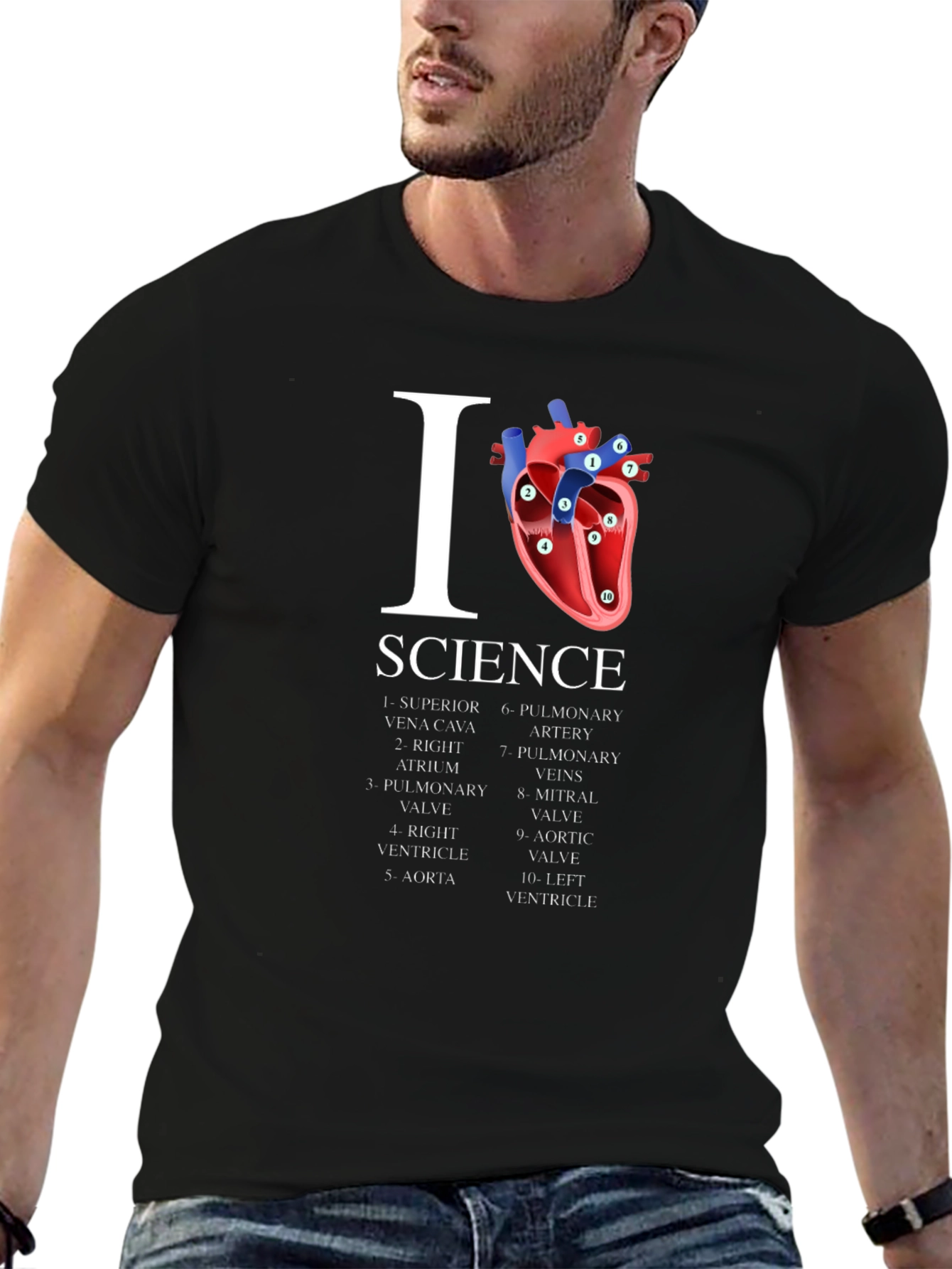 I Heart Science Anatomy T-Shirt - Unique Graphic Tee