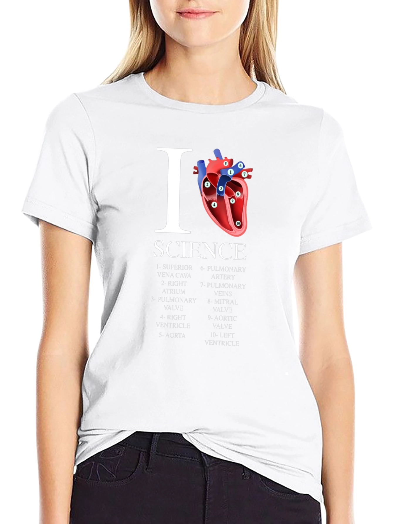I Heart Science Anatomy T-Shirt - Unique Graphic Tee
