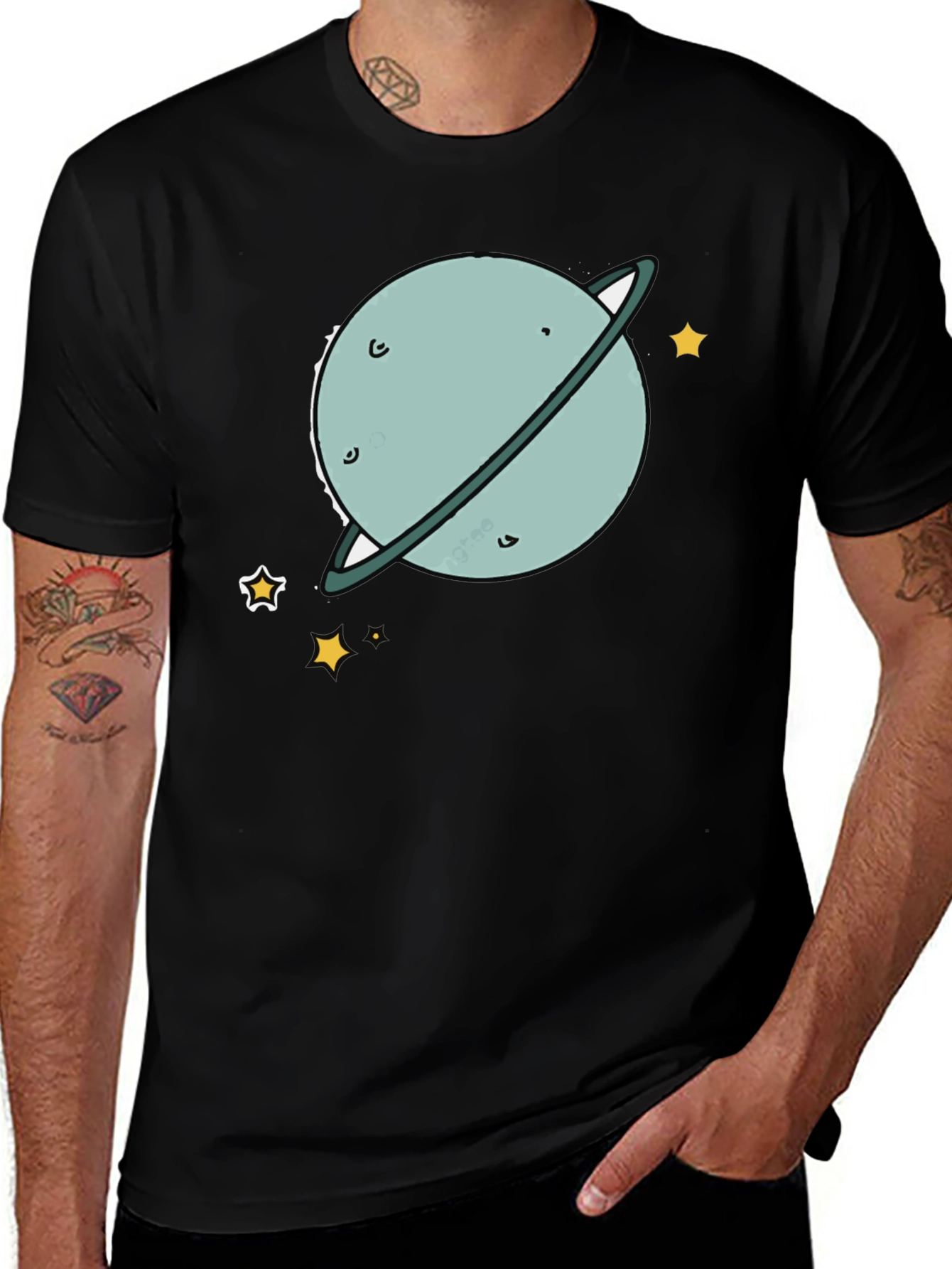 Planet Graphic Black T-Shirt