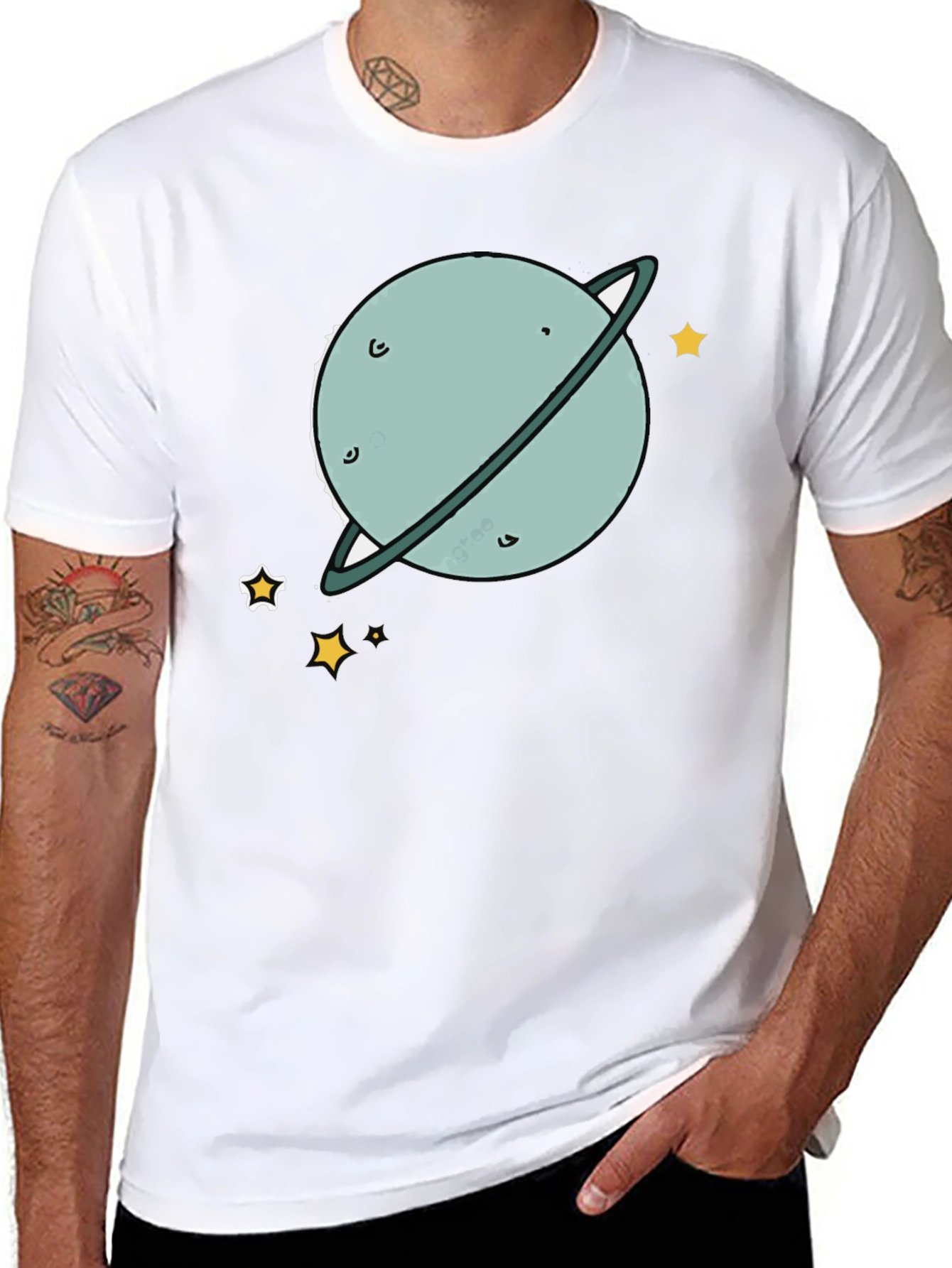 Planet Graphic Black T-Shirt