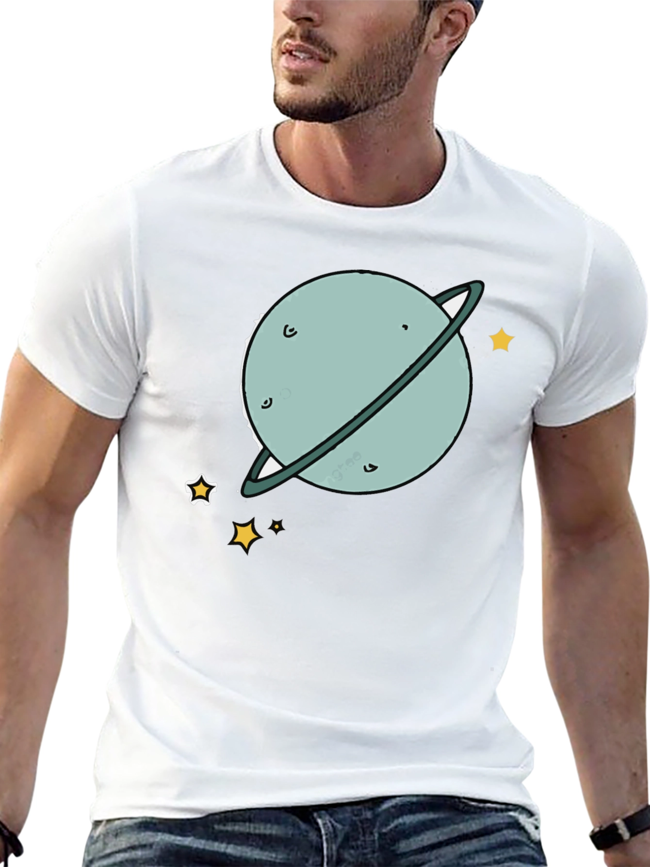 Planet Graphic Black T-Shirt