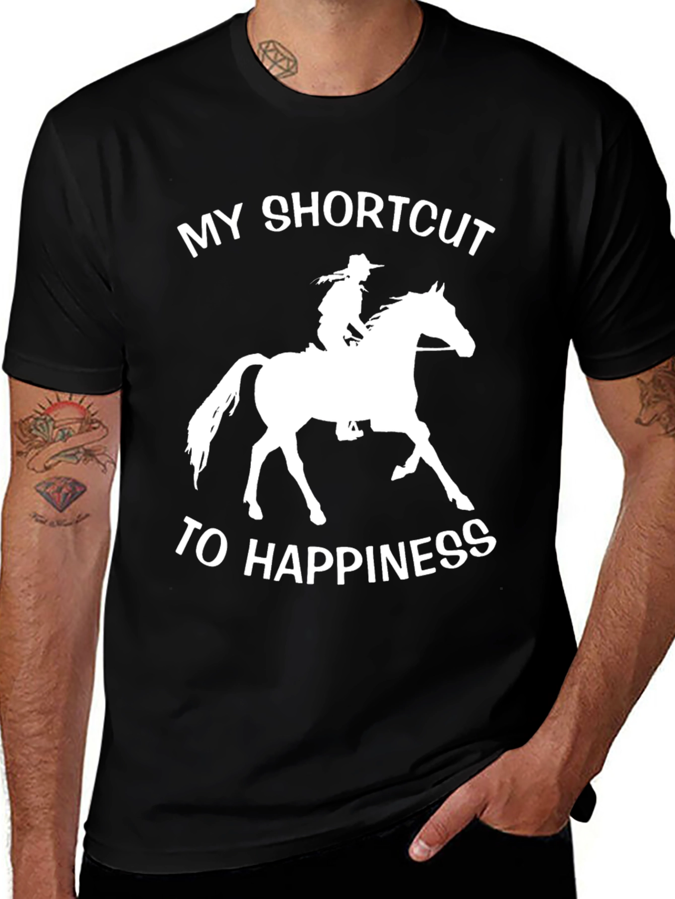 Horseback Riding Shortcut to Happiness T-Shirt