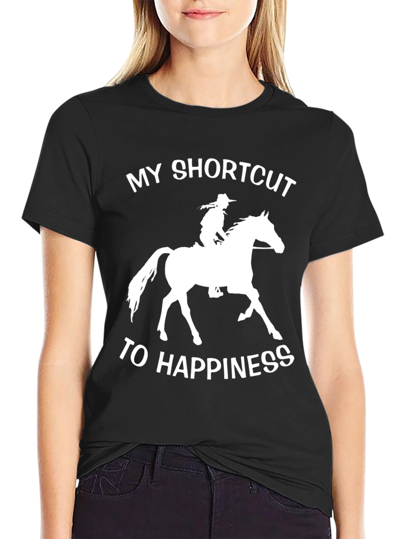 Horseback Riding Shortcut to Happiness T-Shirt