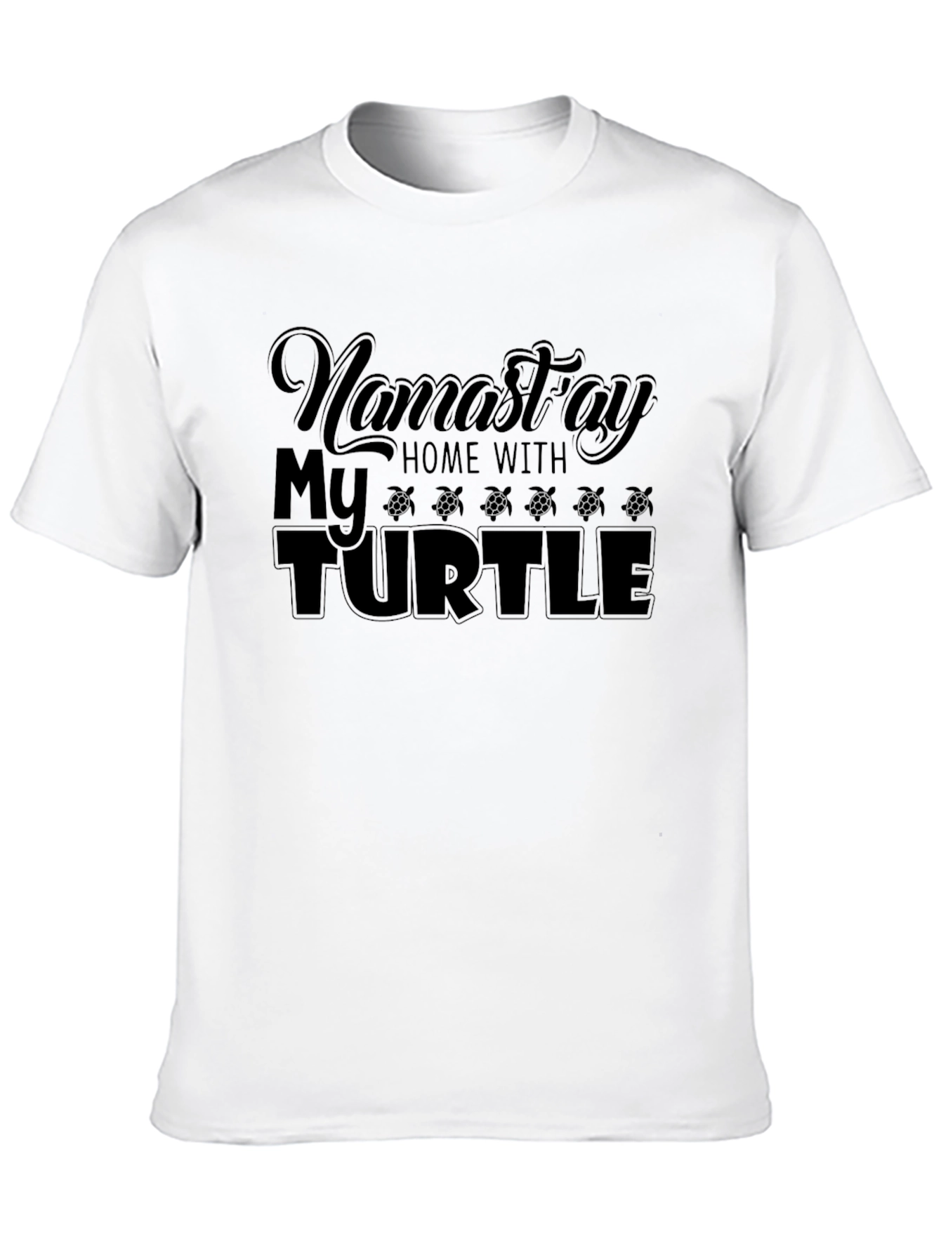 Namastay Home With My Turtle Black T-Shirt