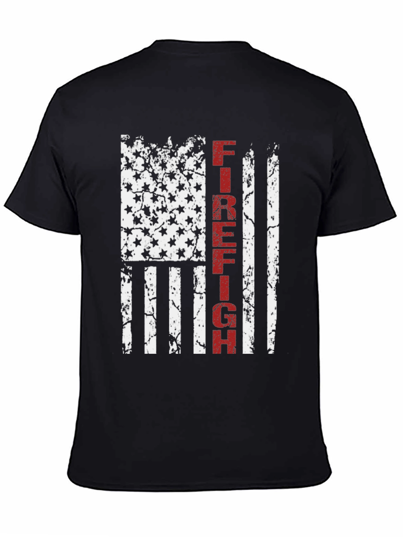 Firefighter American Flag Graphic T-Shirt
