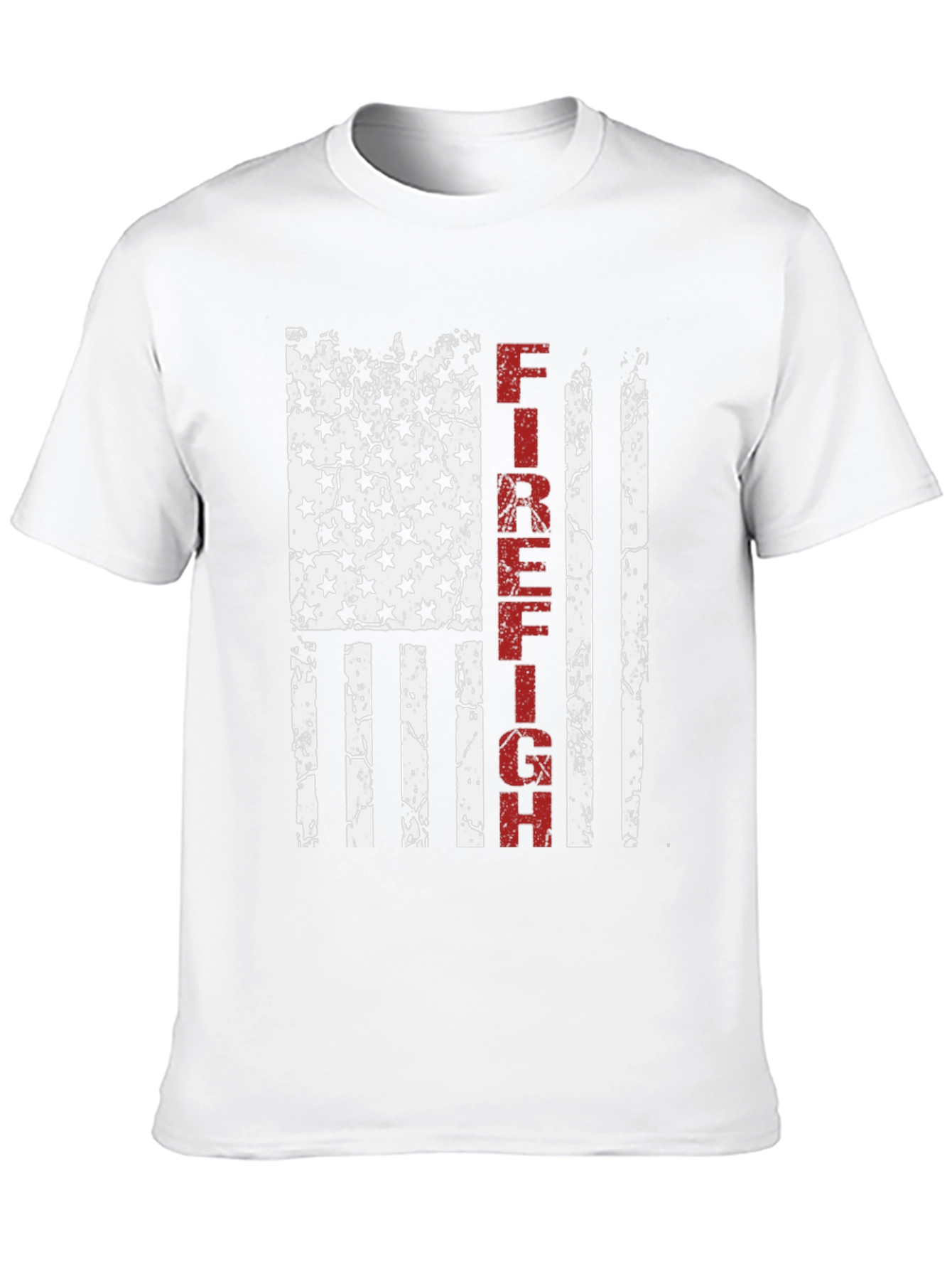 Firefighter American Flag Graphic T-Shirt