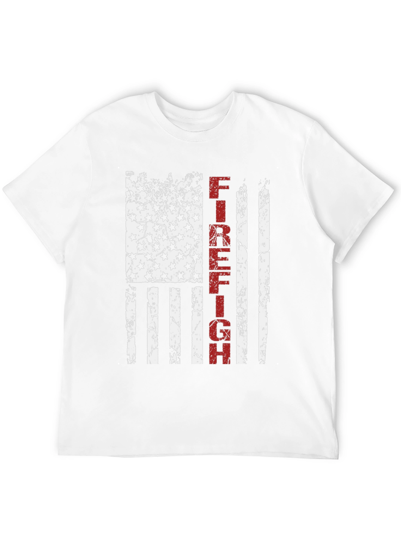 Firefighter American Flag Graphic T-Shirt