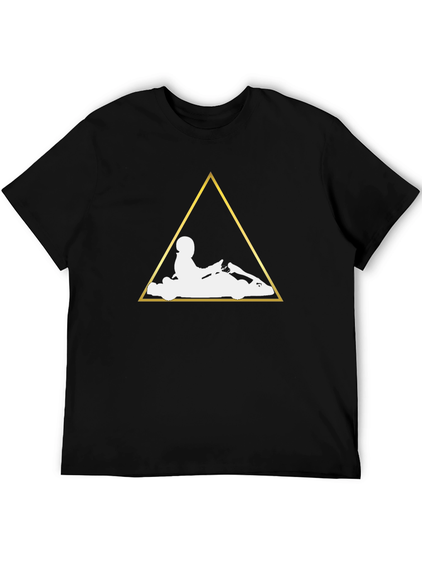 Karting Graphic Tee - Black Cotton T-Shirt