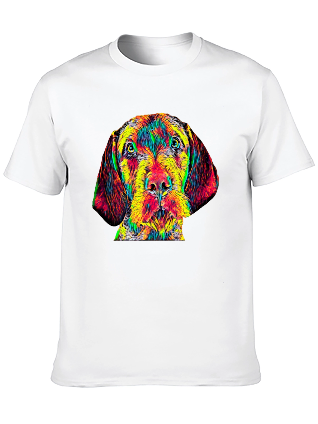 Dog Portrait Graphic Tee - Mens Black T-Shirt