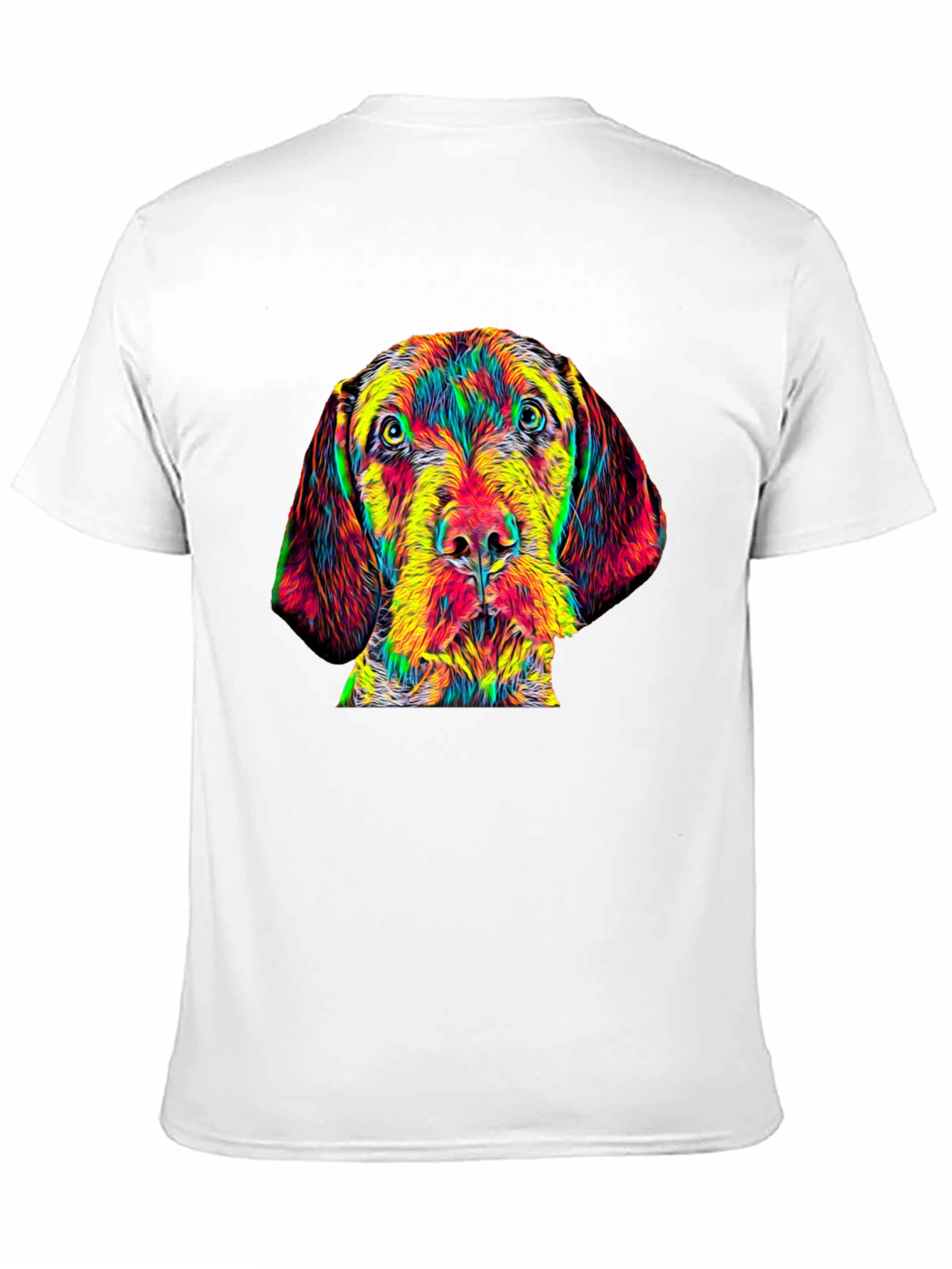 Dog Portrait Graphic Tee - Mens Black T-Shirt