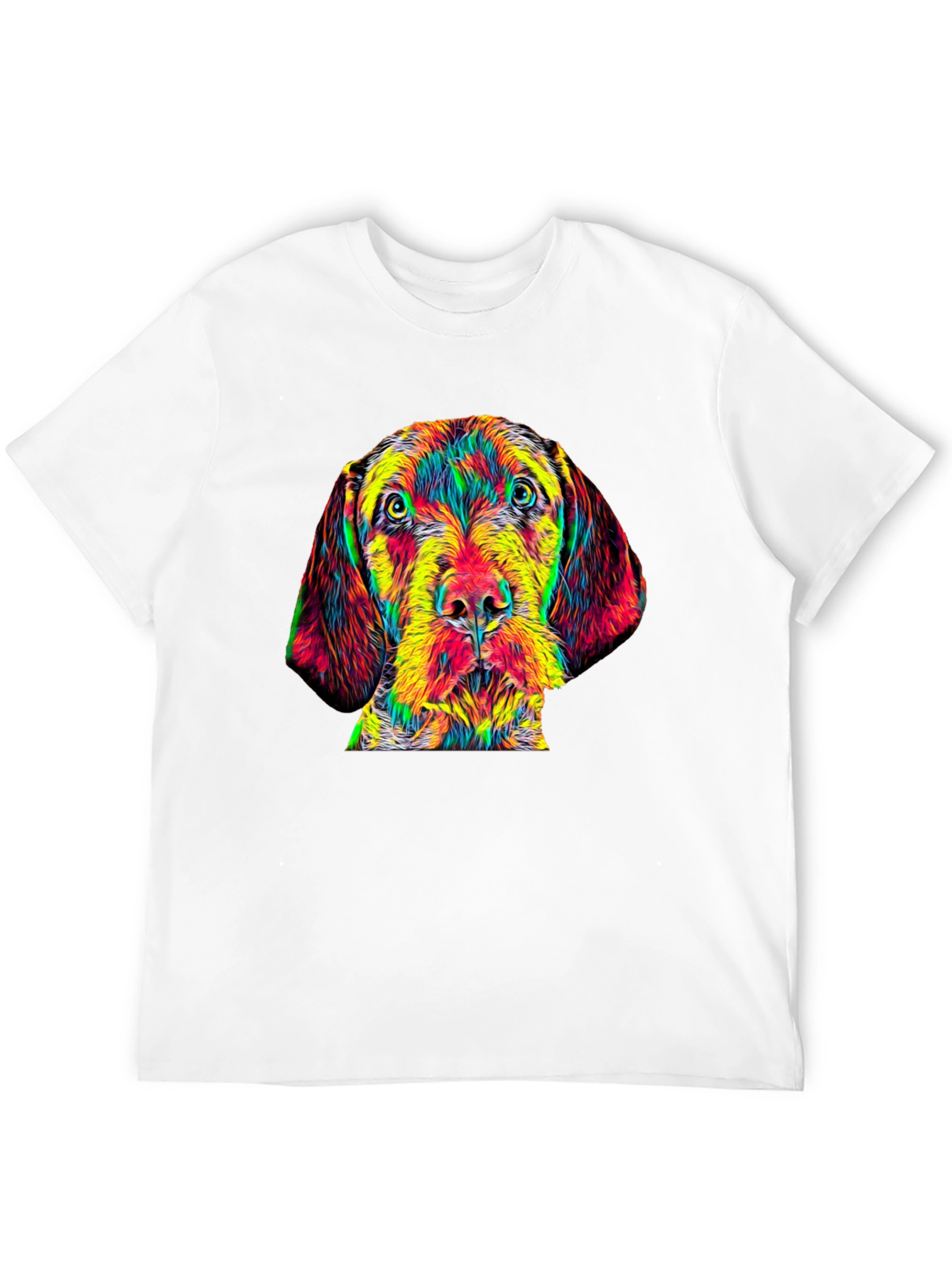 Dog Portrait Graphic Tee - Mens Black T-Shirt