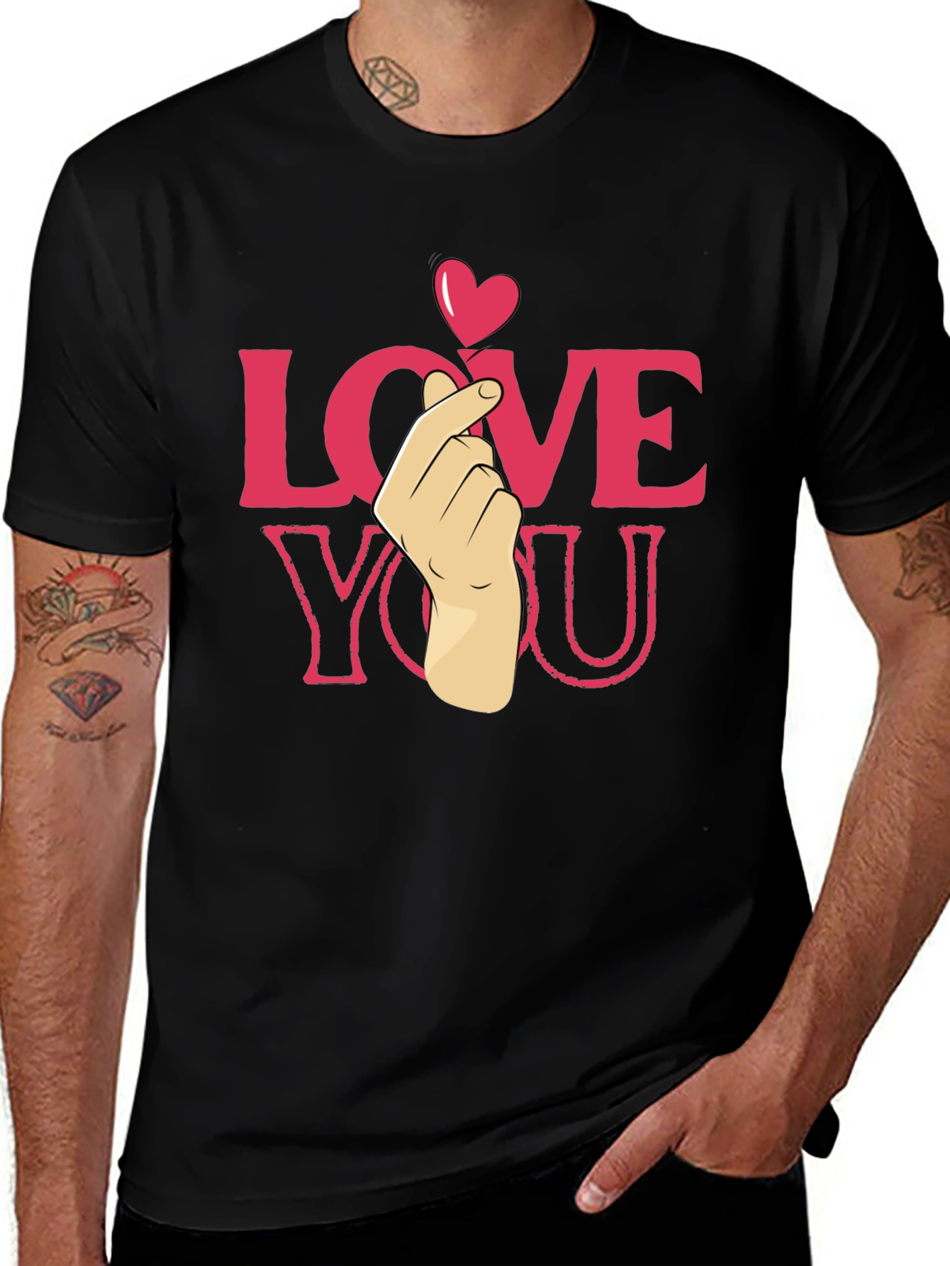 Love You Heart Finger T-Shirt - Cute & Trendy