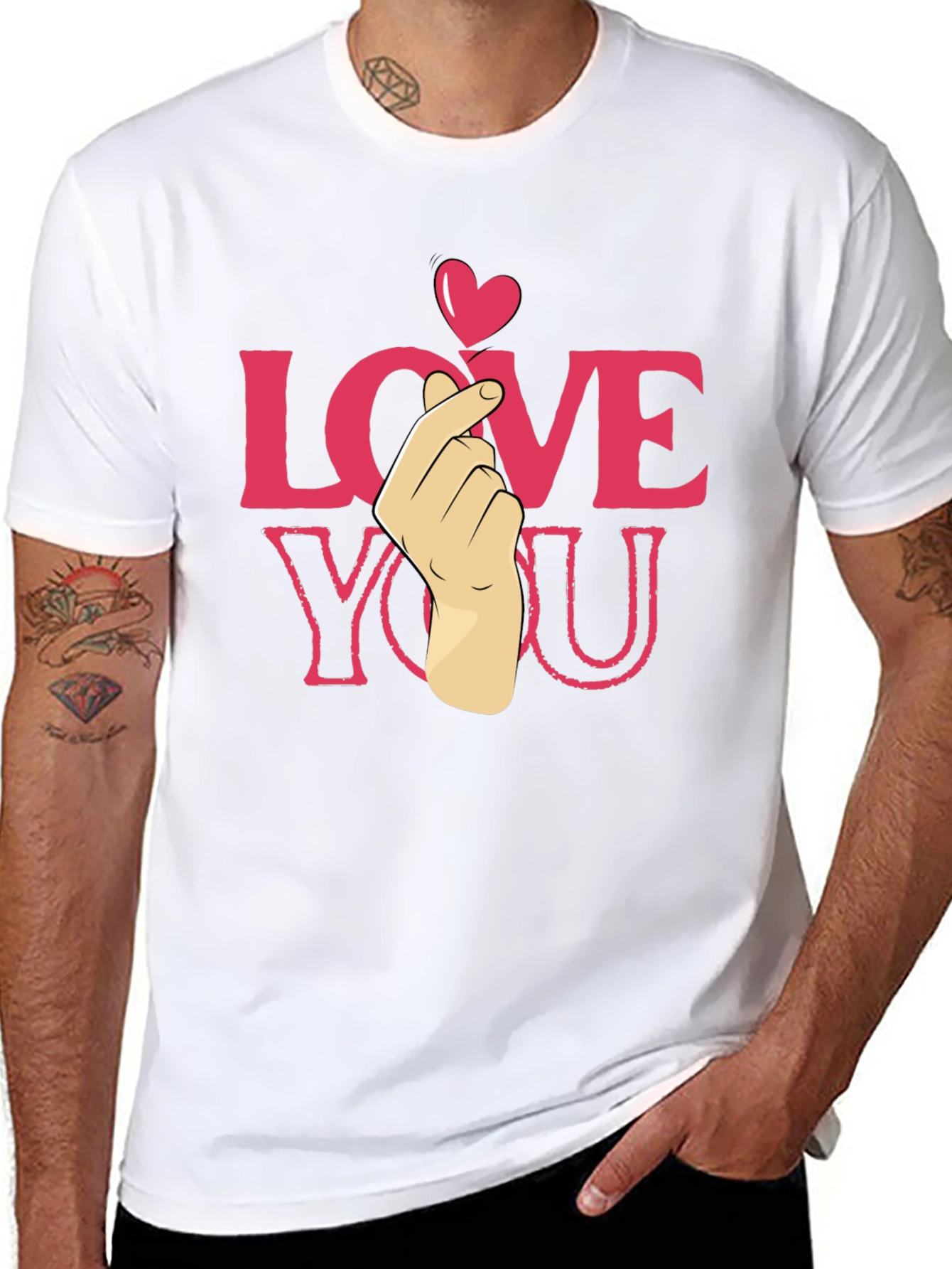 Love You Heart Finger T-Shirt - Cute & Trendy