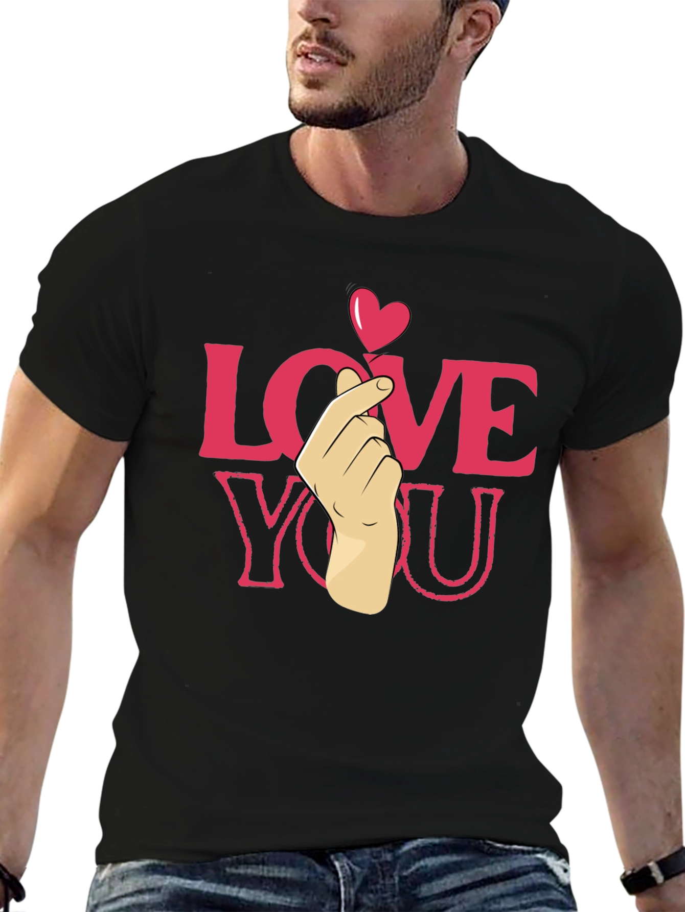 Love You Heart Finger T-Shirt - Cute & Trendy