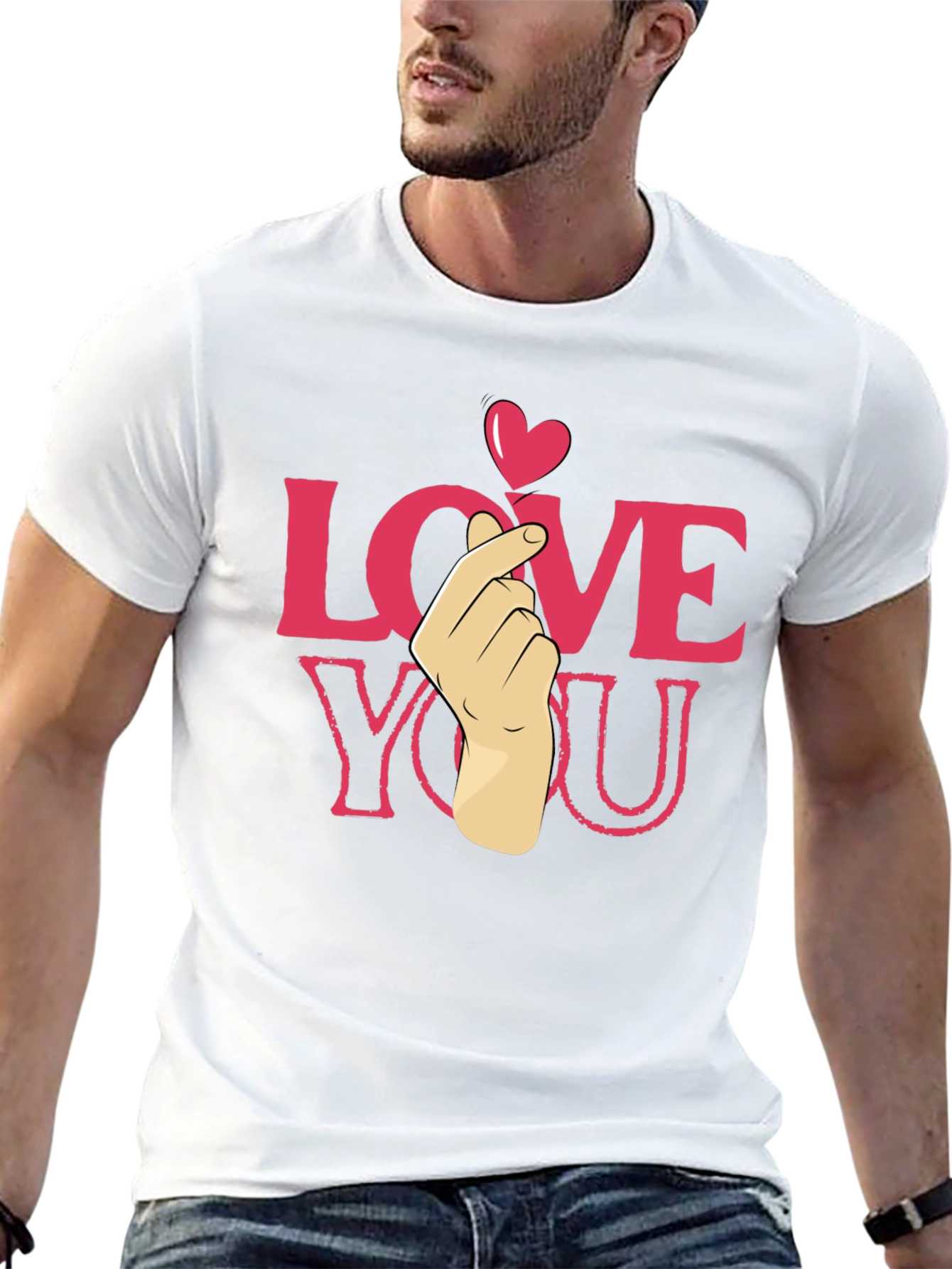 Love You Heart Finger T-Shirt - Cute & Trendy