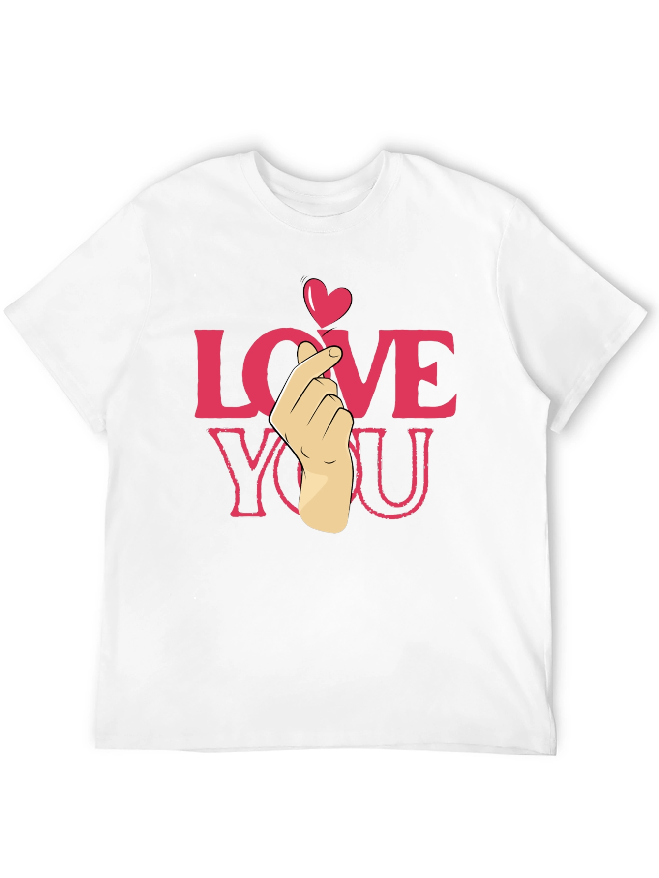 Love You Heart Finger T-Shirt - Cute & Trendy