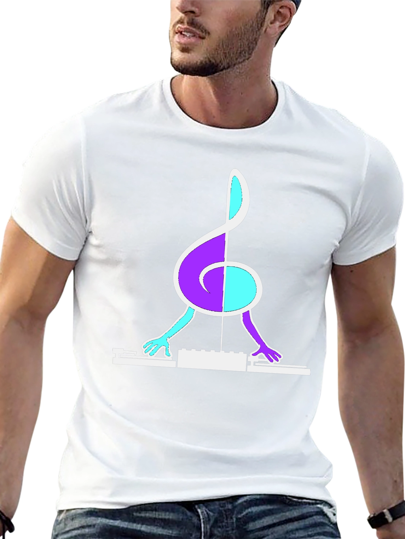 DJ Music Note T-Shirt - Unique Graphic Tee