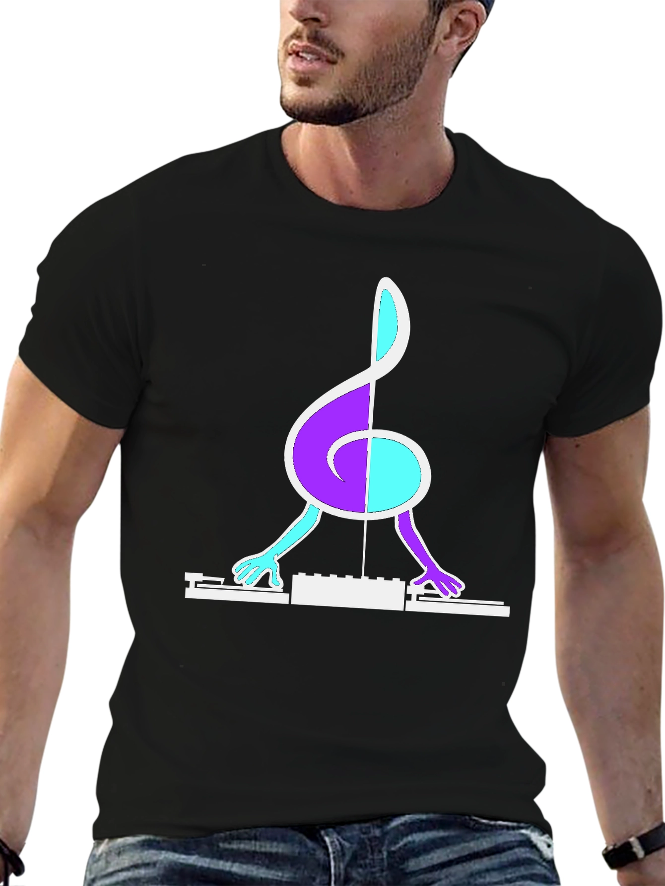 DJ Music Note T-Shirt - Unique Graphic Tee