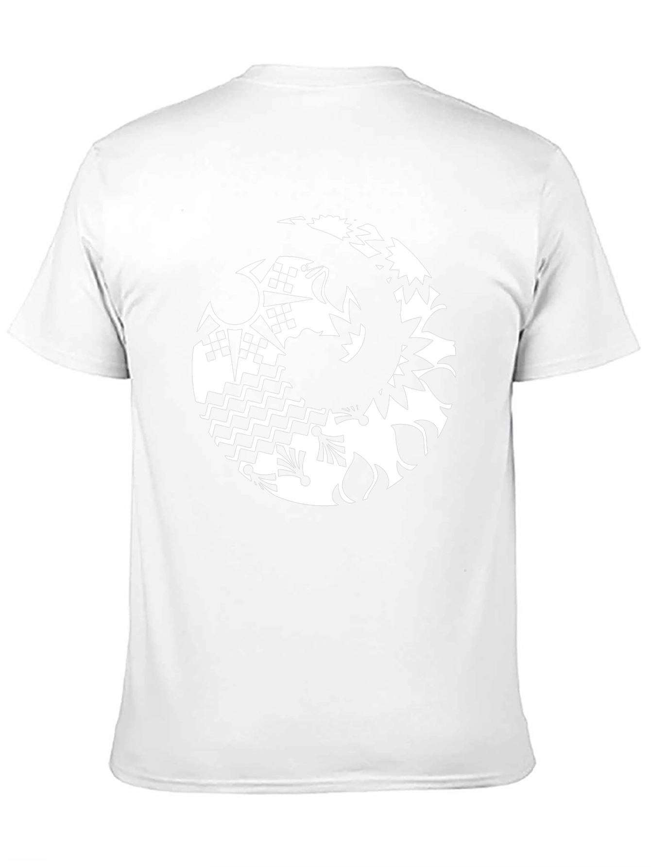 Abstract Graphic Tee - Black Casual Style