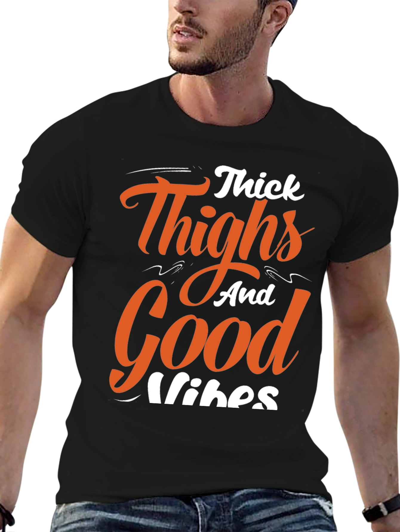 Thick Thighs Good Vibes Graphic Tee