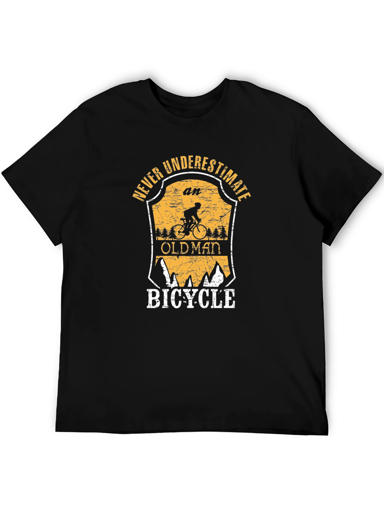 Never Underestimate an Old Man Bicycle T-Shirt