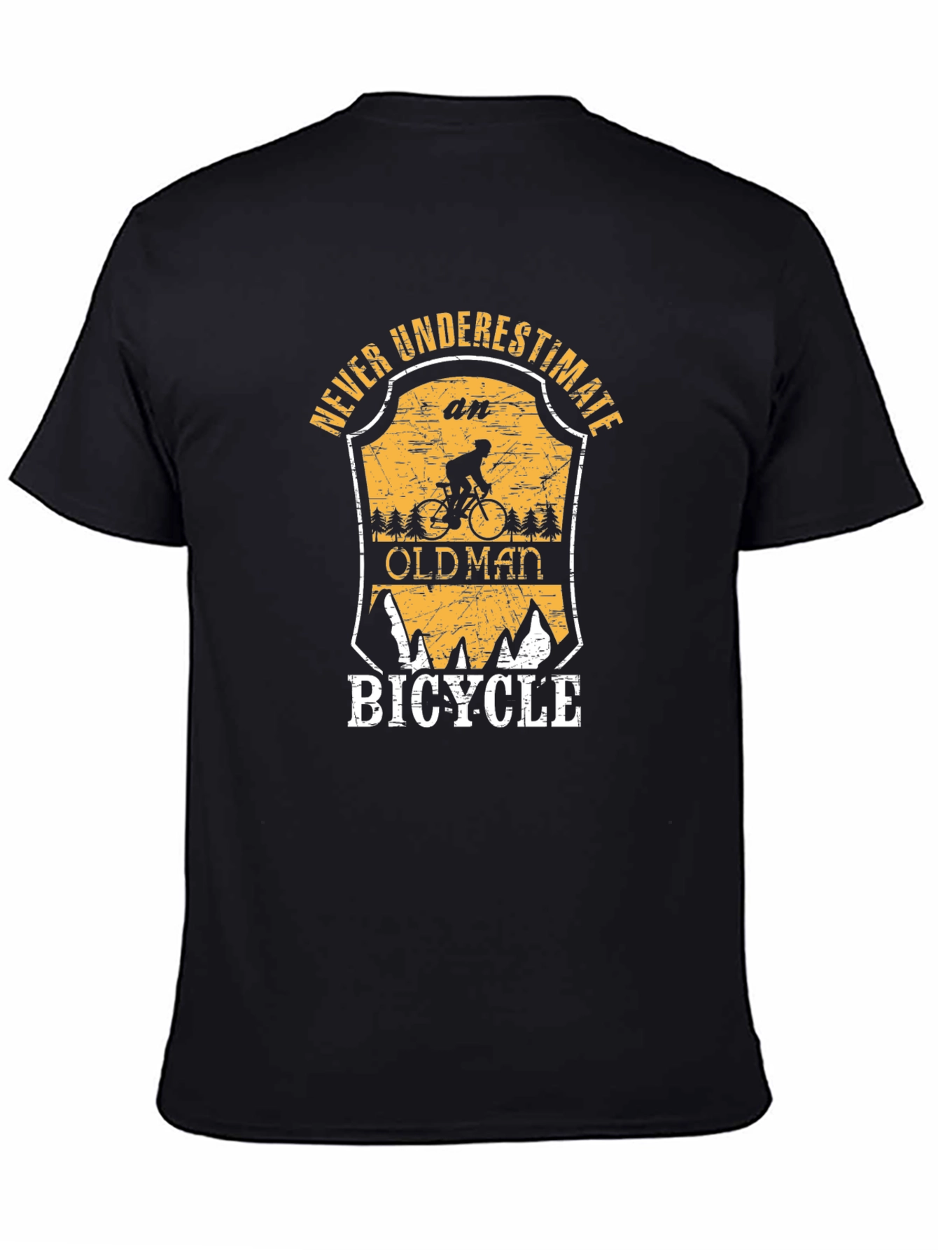 Never Underestimate an Old Man Bicycle T-Shirt