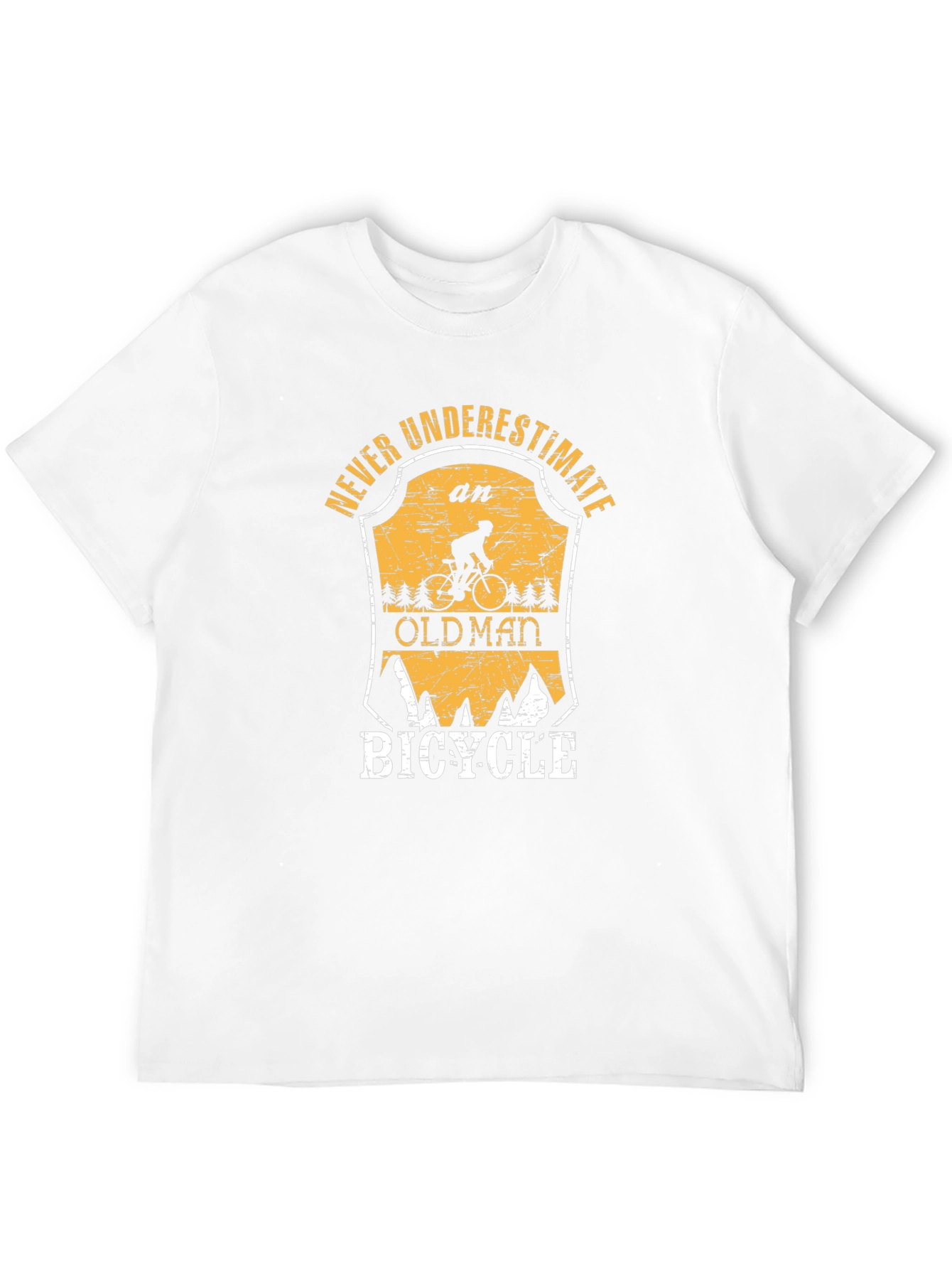 Never Underestimate an Old Man Bicycle T-Shirt