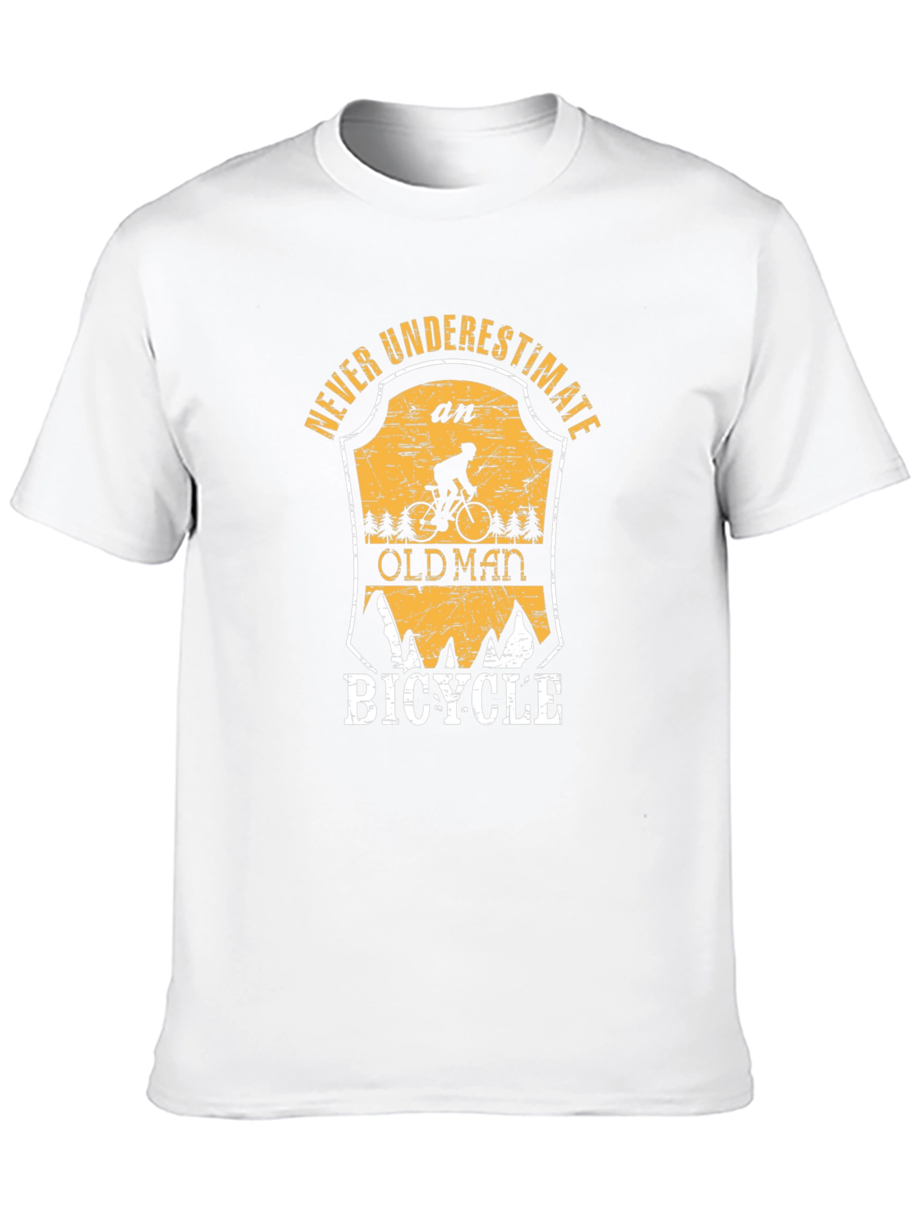Never Underestimate an Old Man Bicycle T-Shirt