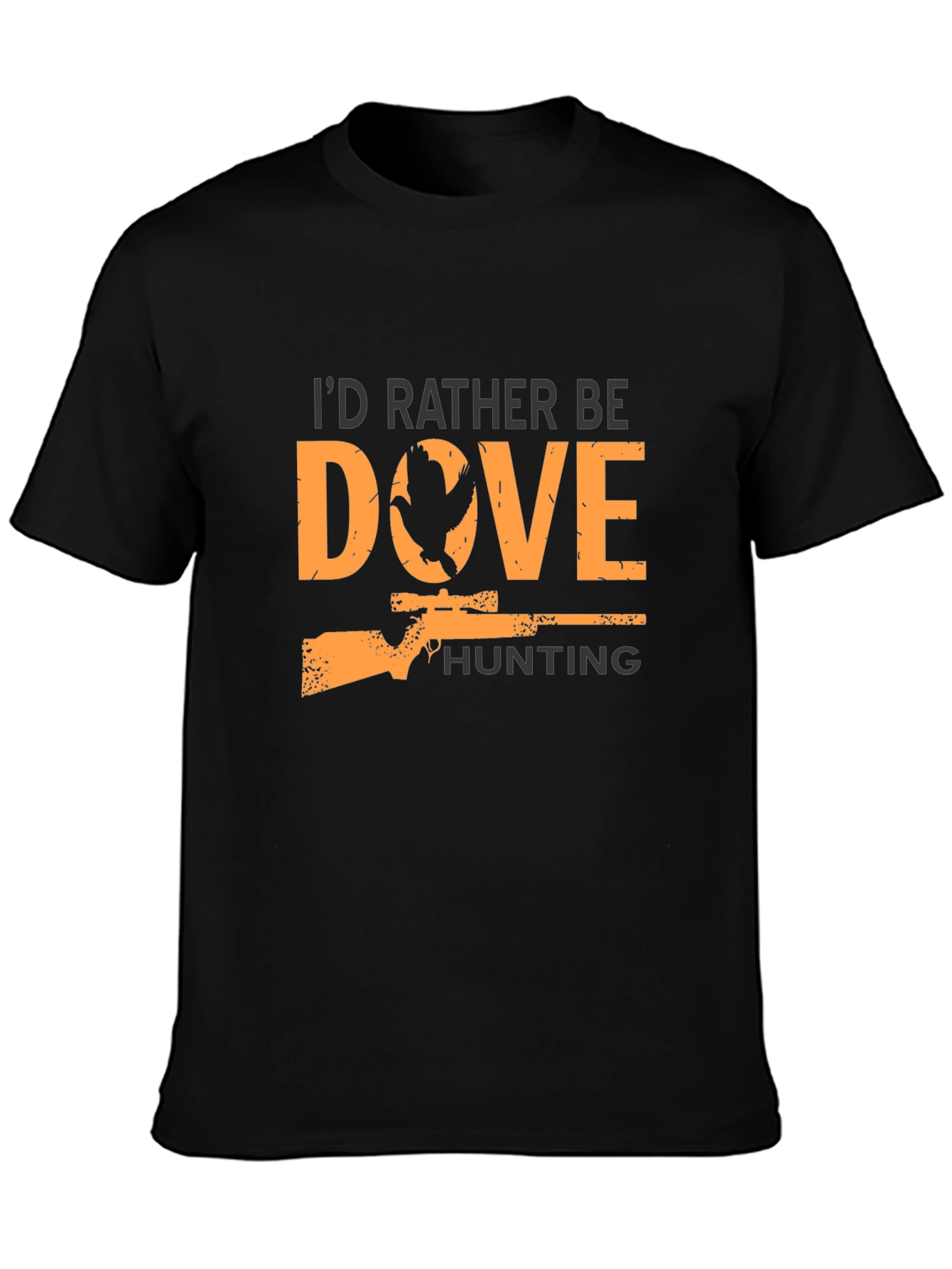 Dove Hunting Graphic Tee - Black Cotton T-Shirt
