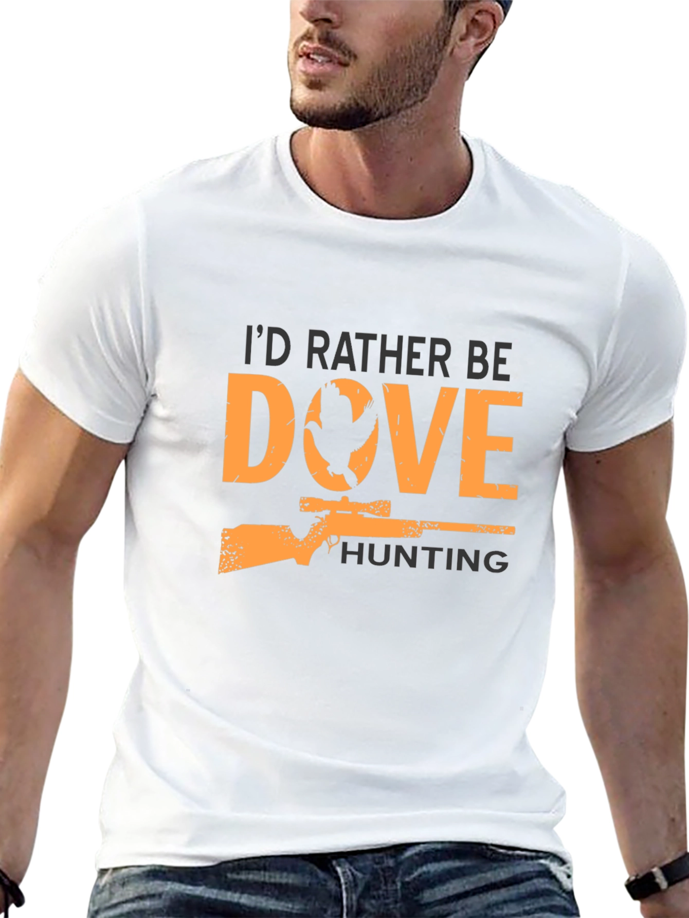Dove Hunting Graphic Tee - Black Cotton T-Shirt