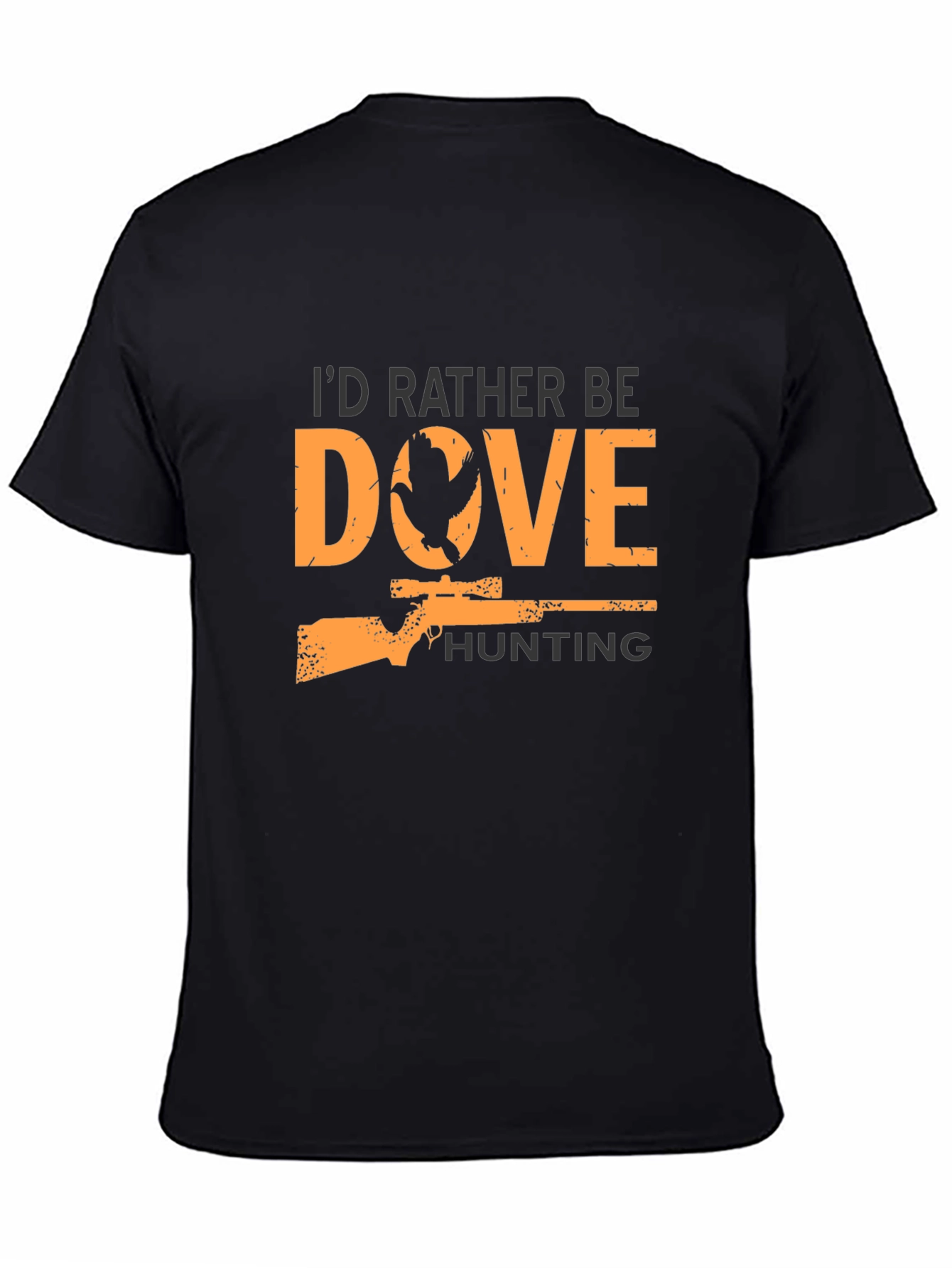 Dove Hunting Graphic Tee - Black Cotton T-Shirt