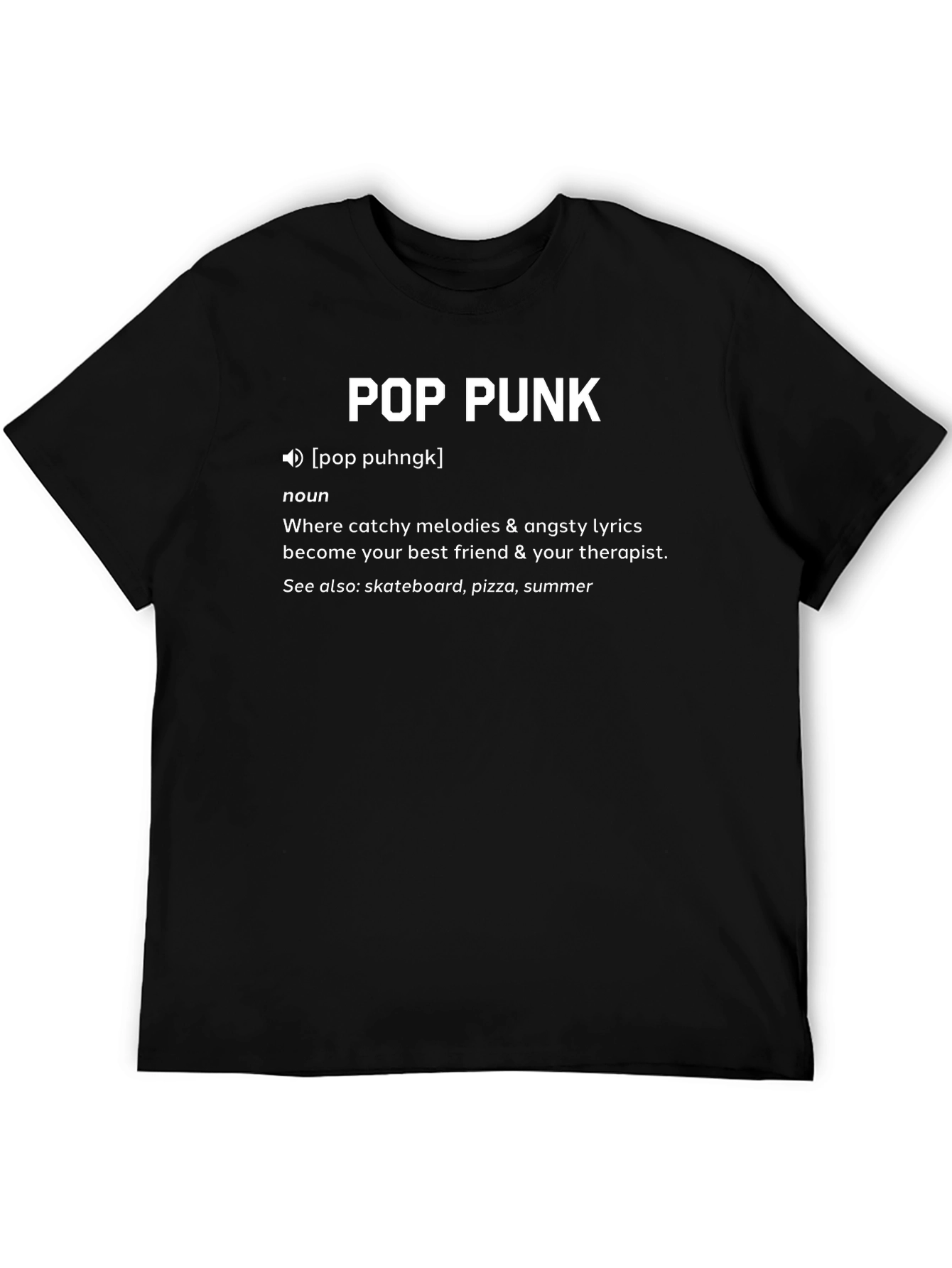 Pop Punk Definition Black T-Shirt
