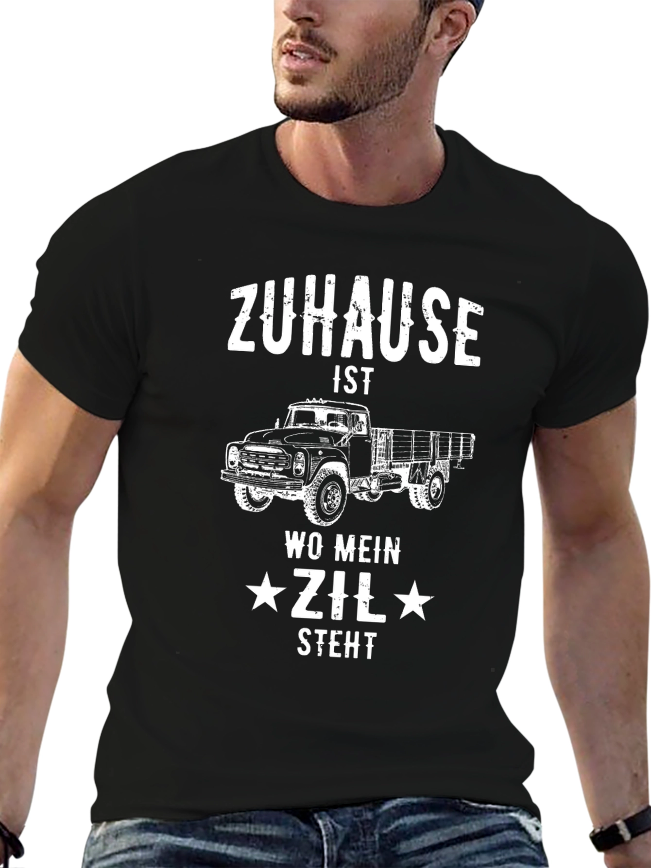 Zuhause ZIL Truck Graphic Tee - Mens Black T-Shirt