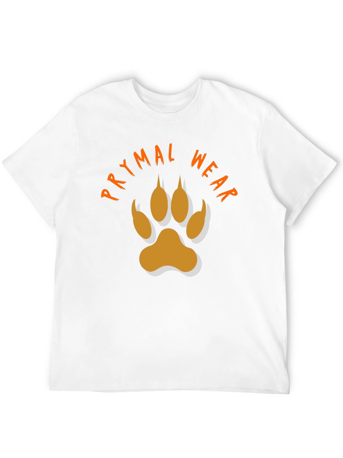 Primal Wear Black T-Shirt with Paw Print Design