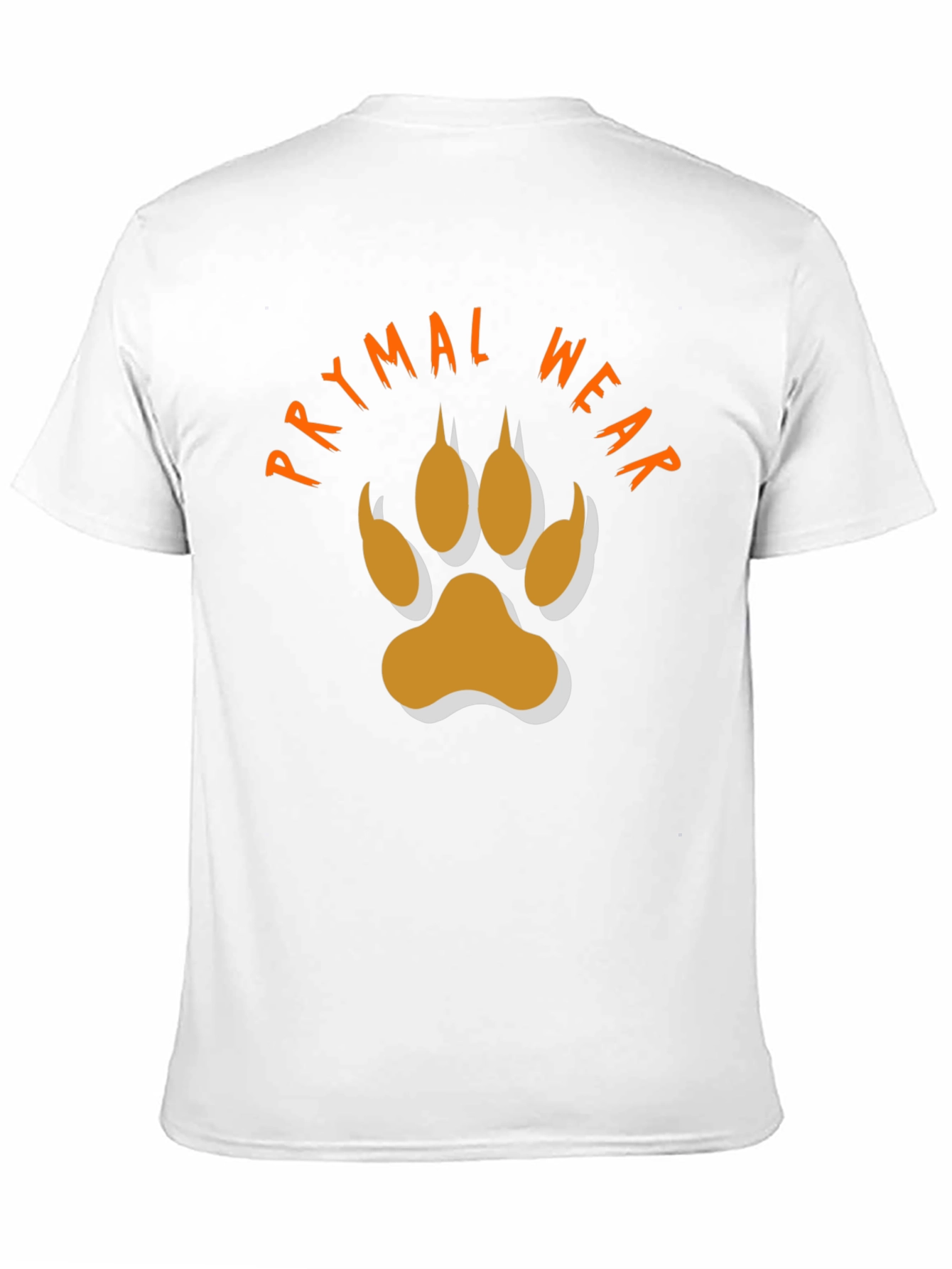 Primal Wear Black T-Shirt with Paw Print Design