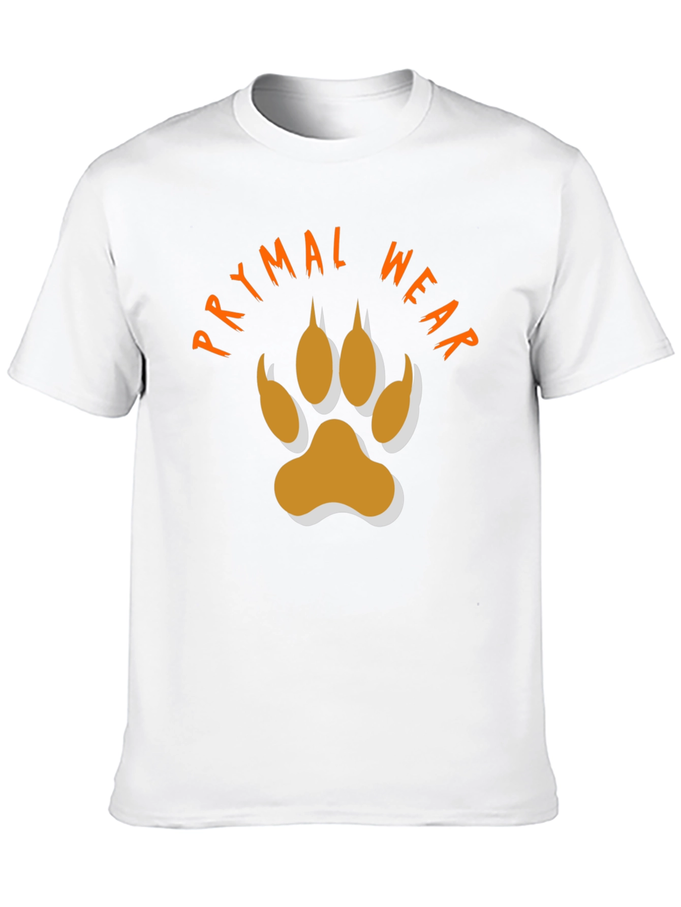 Primal Wear Black T-Shirt with Paw Print Design