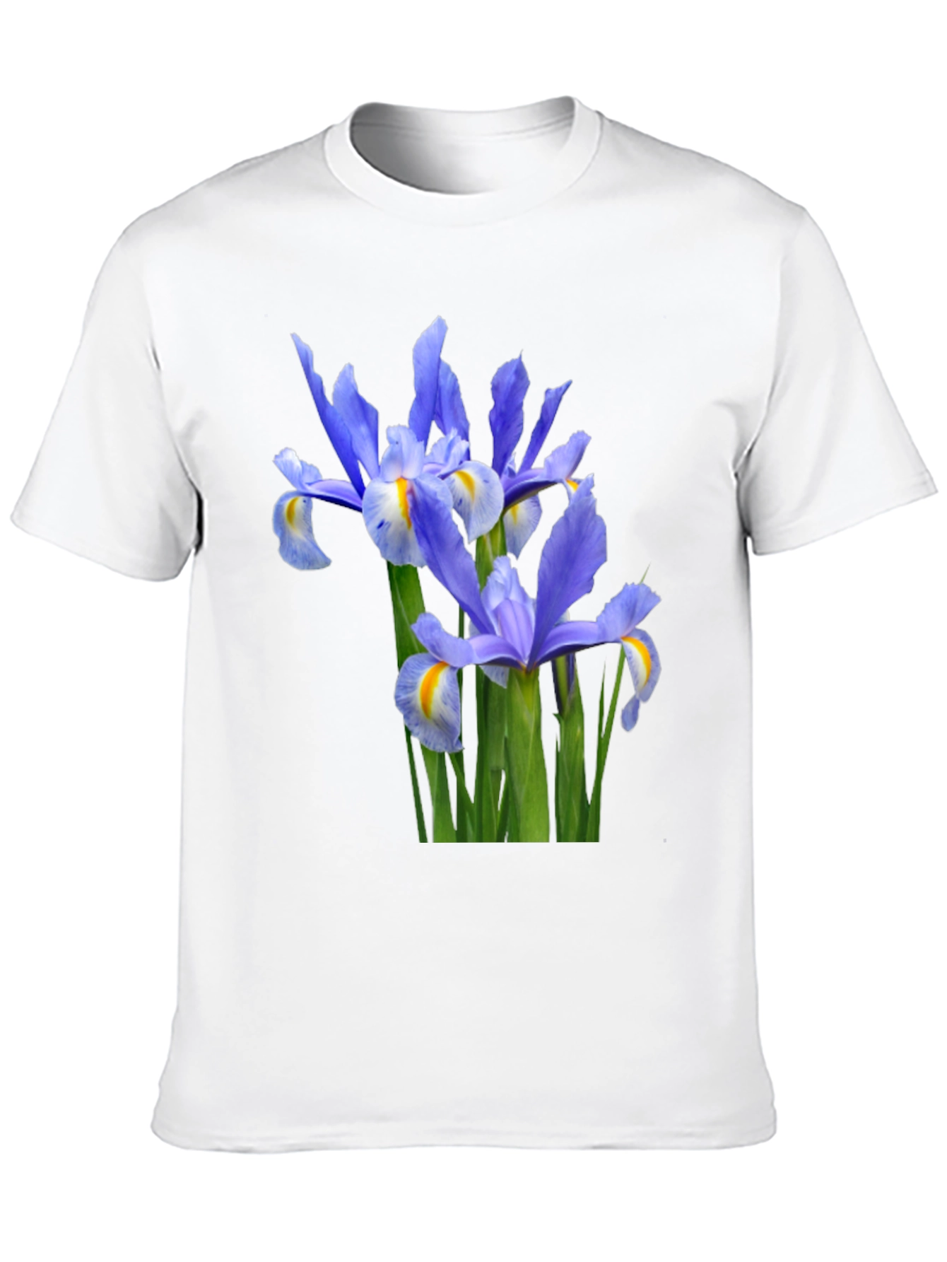 Iris Flower Graphic Tee - Black
