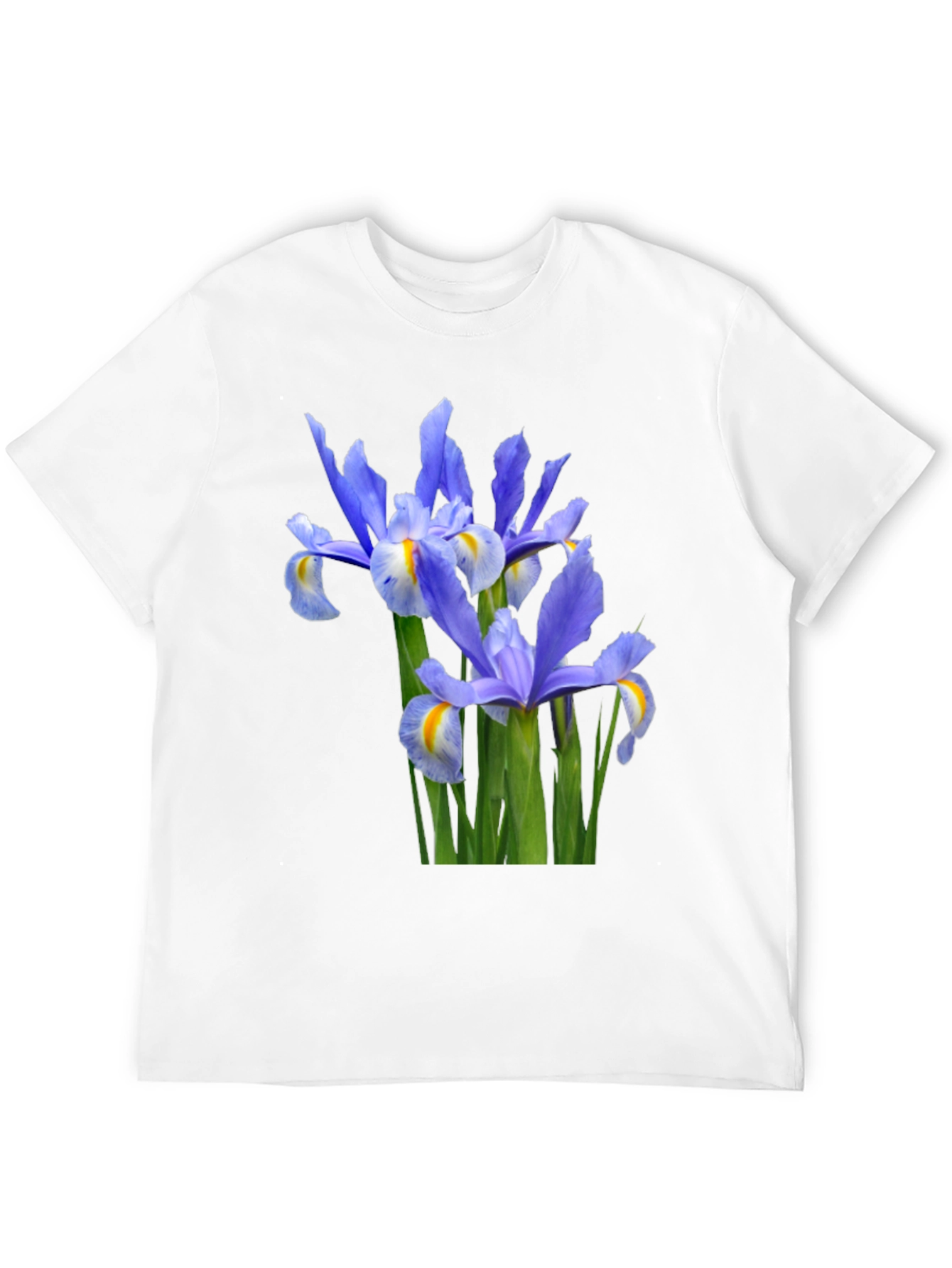 Iris Flower Graphic Tee - Black