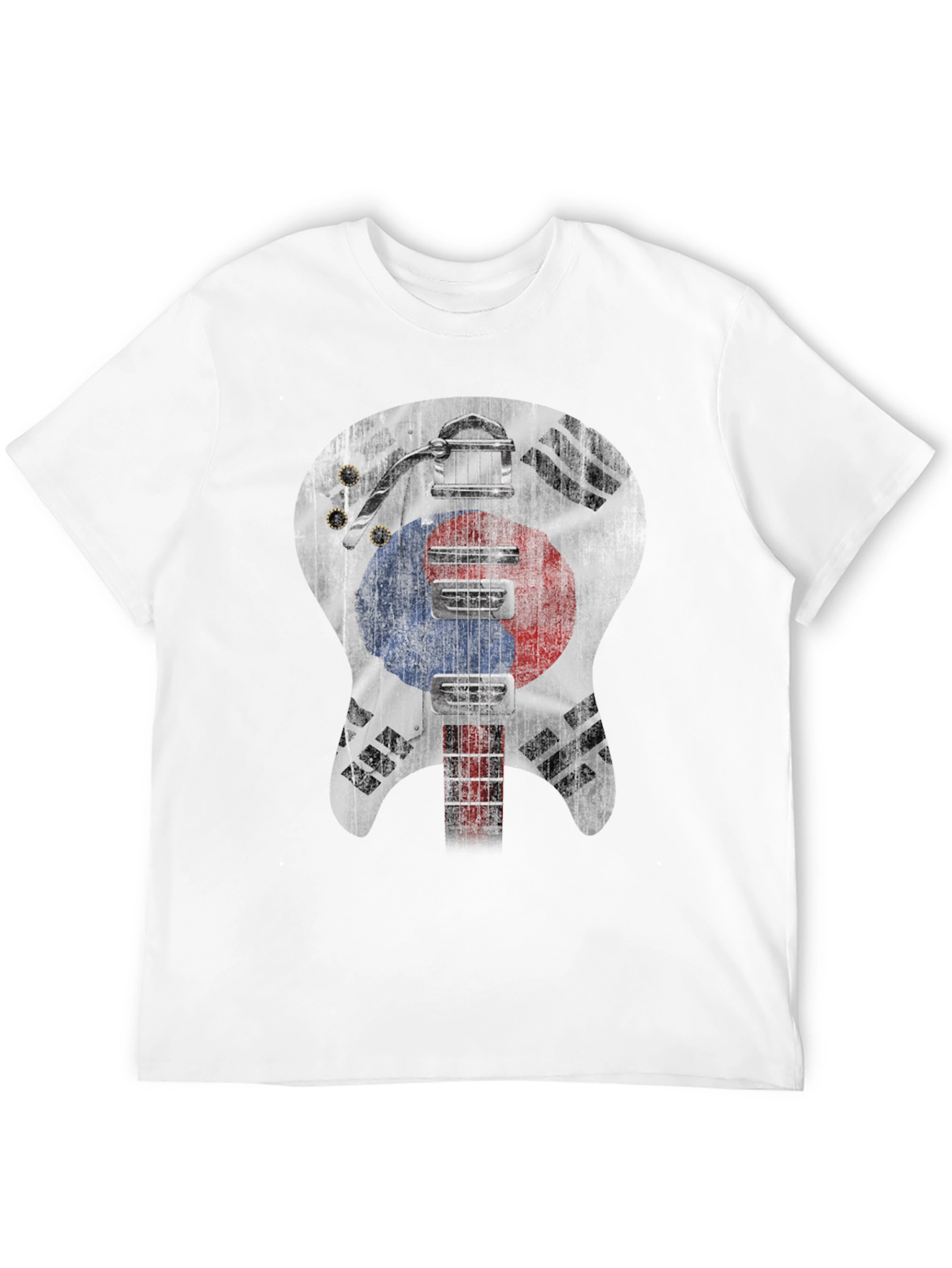 South Korea Flag Guitar Graphic T-Shirt