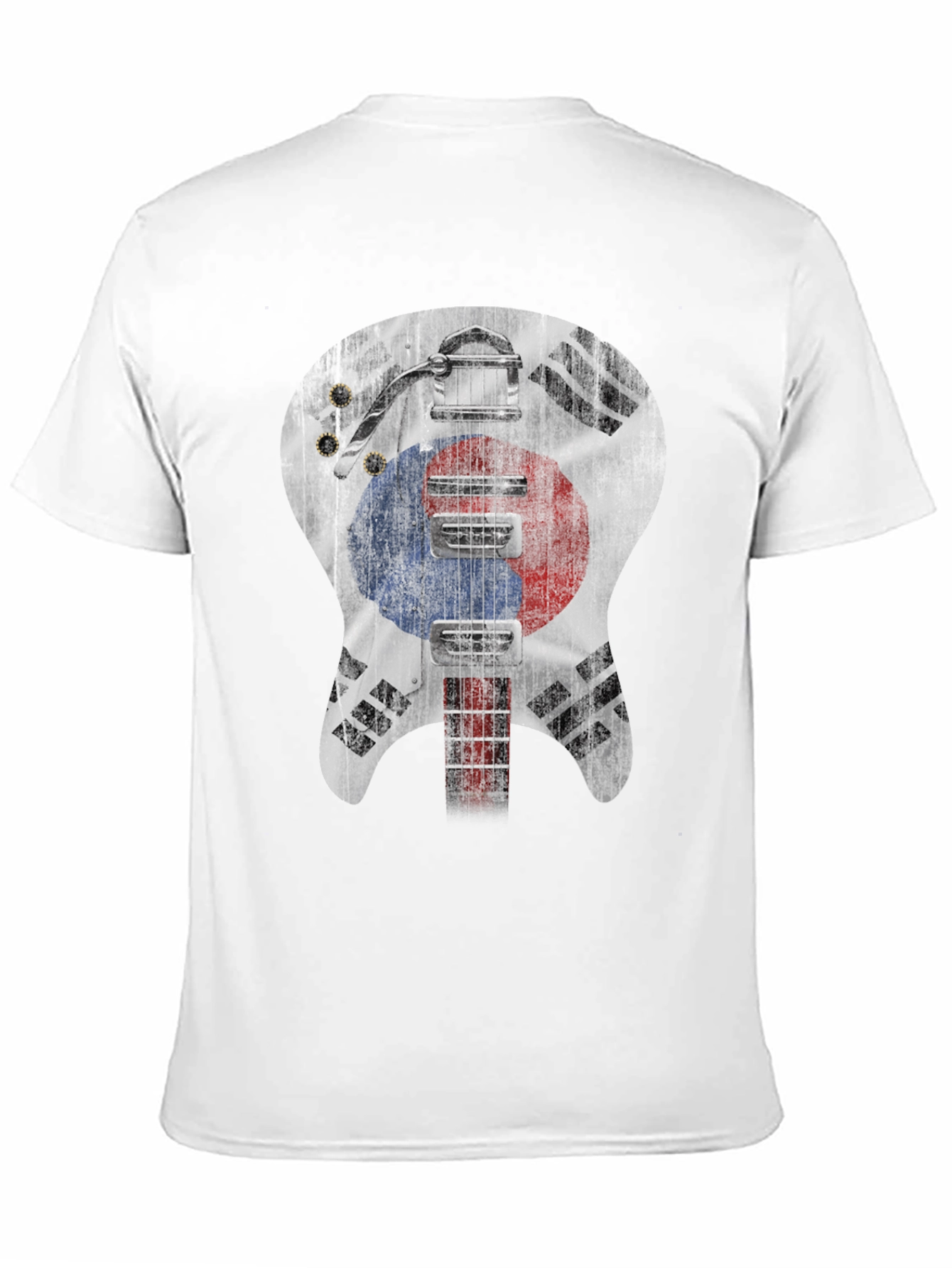 South Korea Flag Guitar Graphic T-Shirt