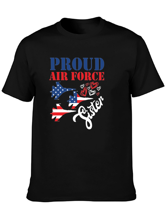 Proud Air Force Sister T-Shirt - Patriotic Tee