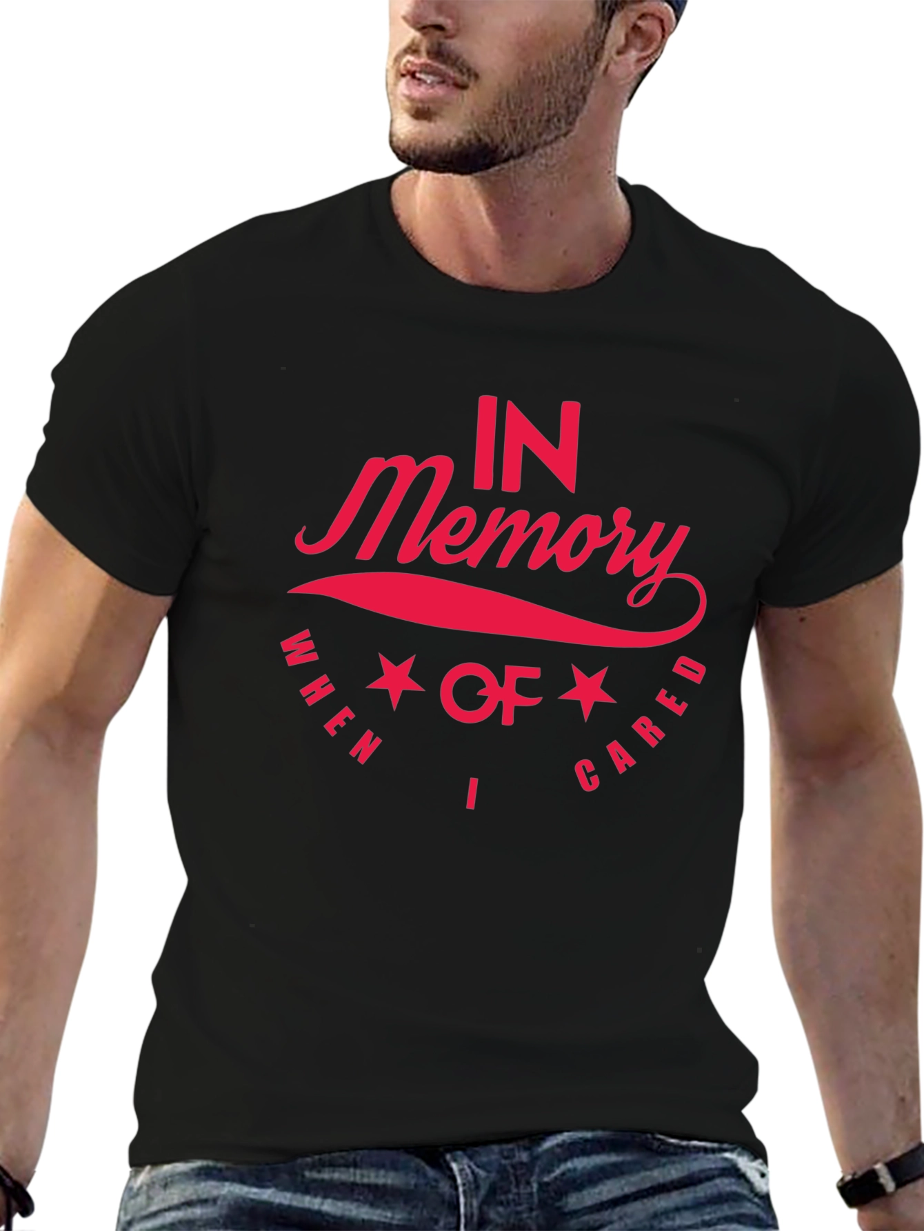 In Memory I Cared Black T-Shirt