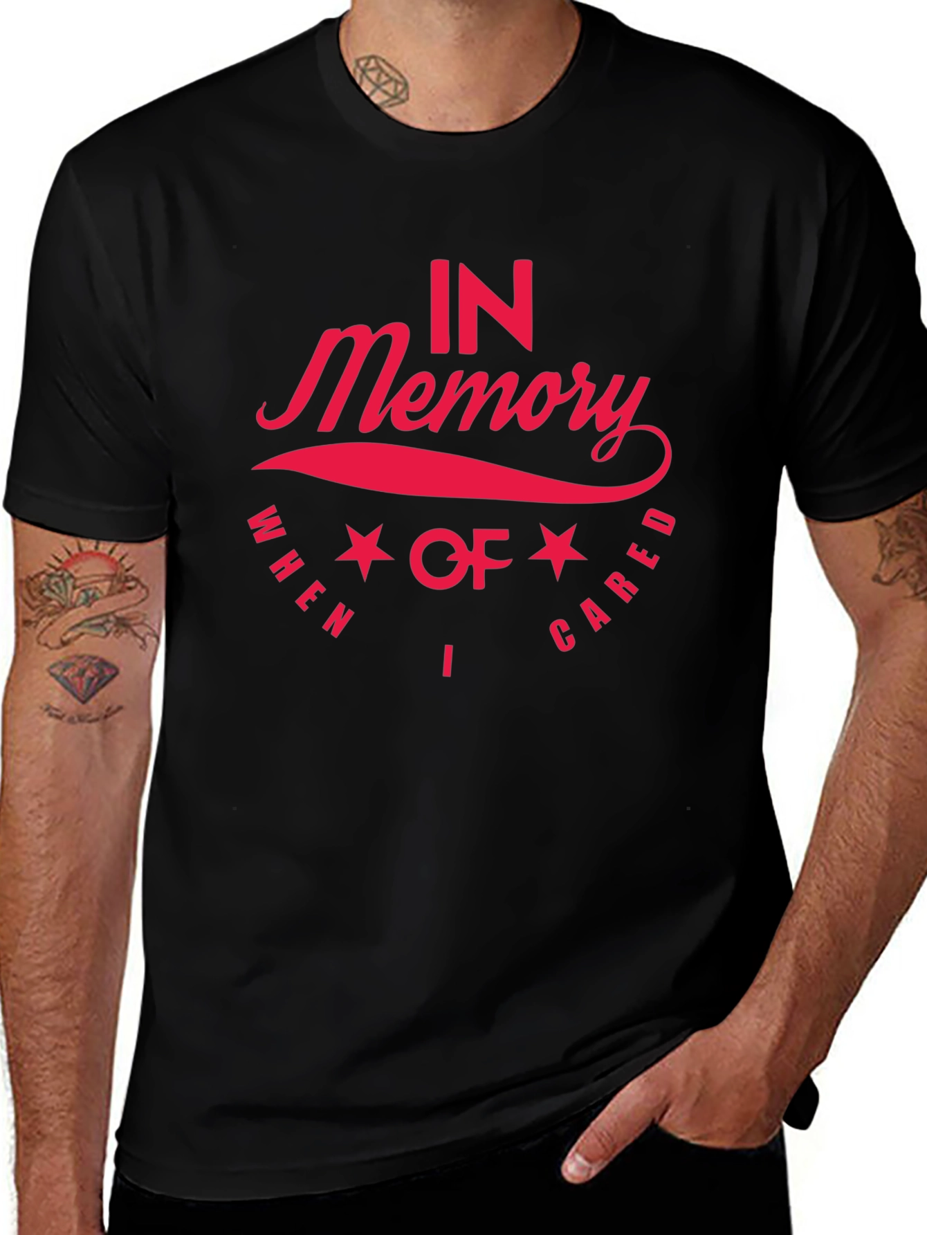 In Memory I Cared Black T-Shirt