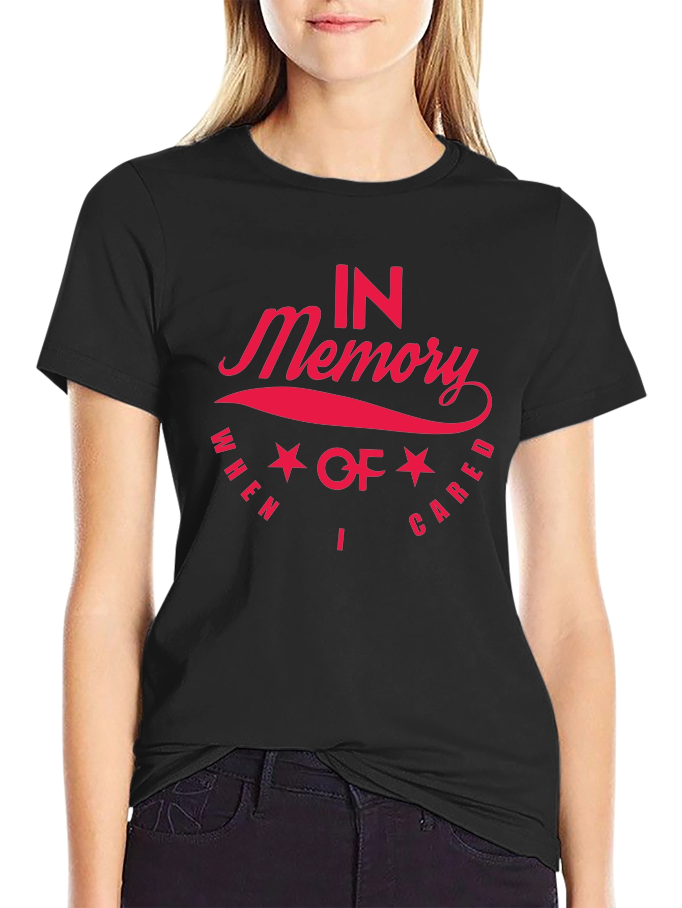 In Memory I Cared Black T-Shirt